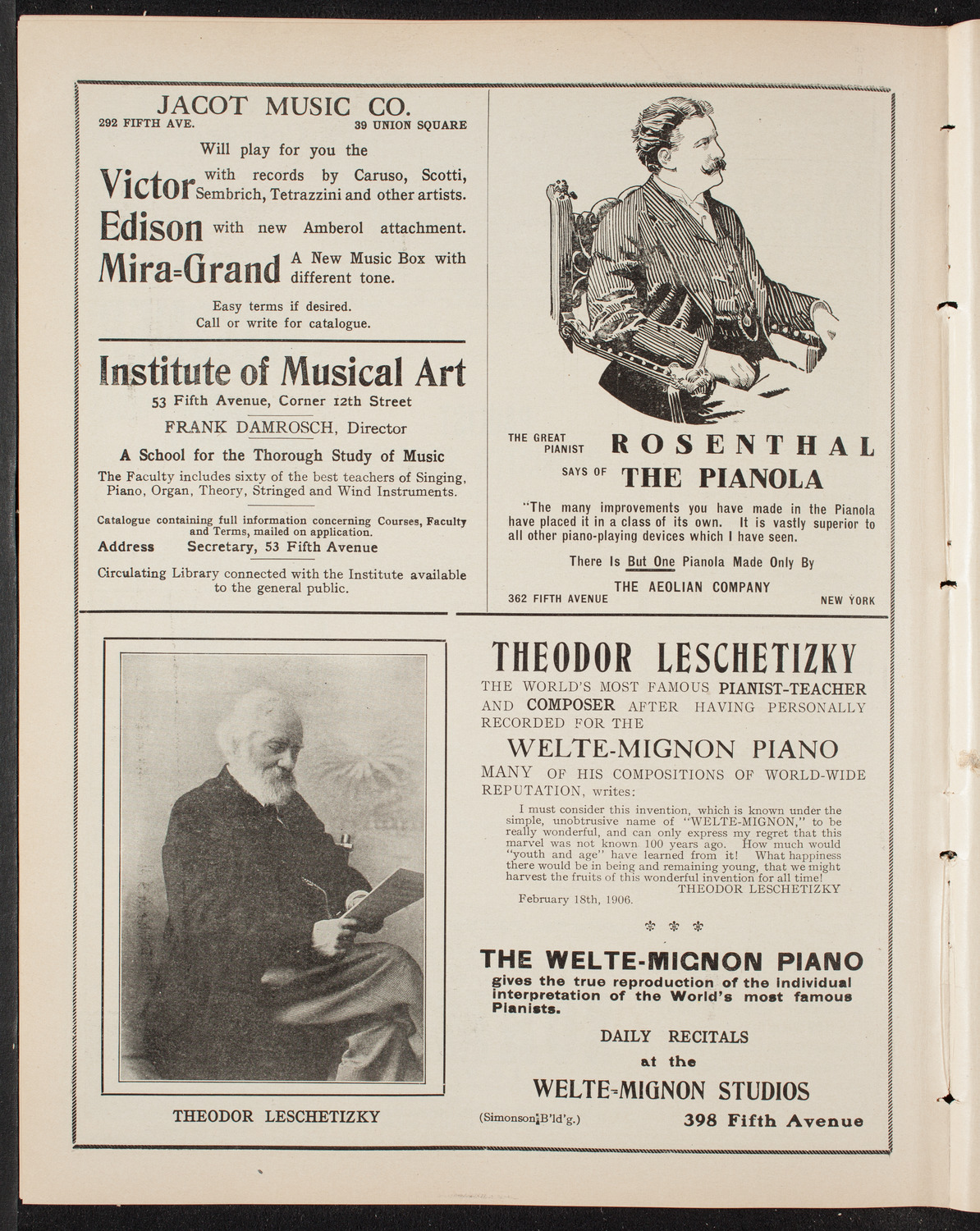 Paulist Chorister Society of Chicago, May 5, 1909, program page 6