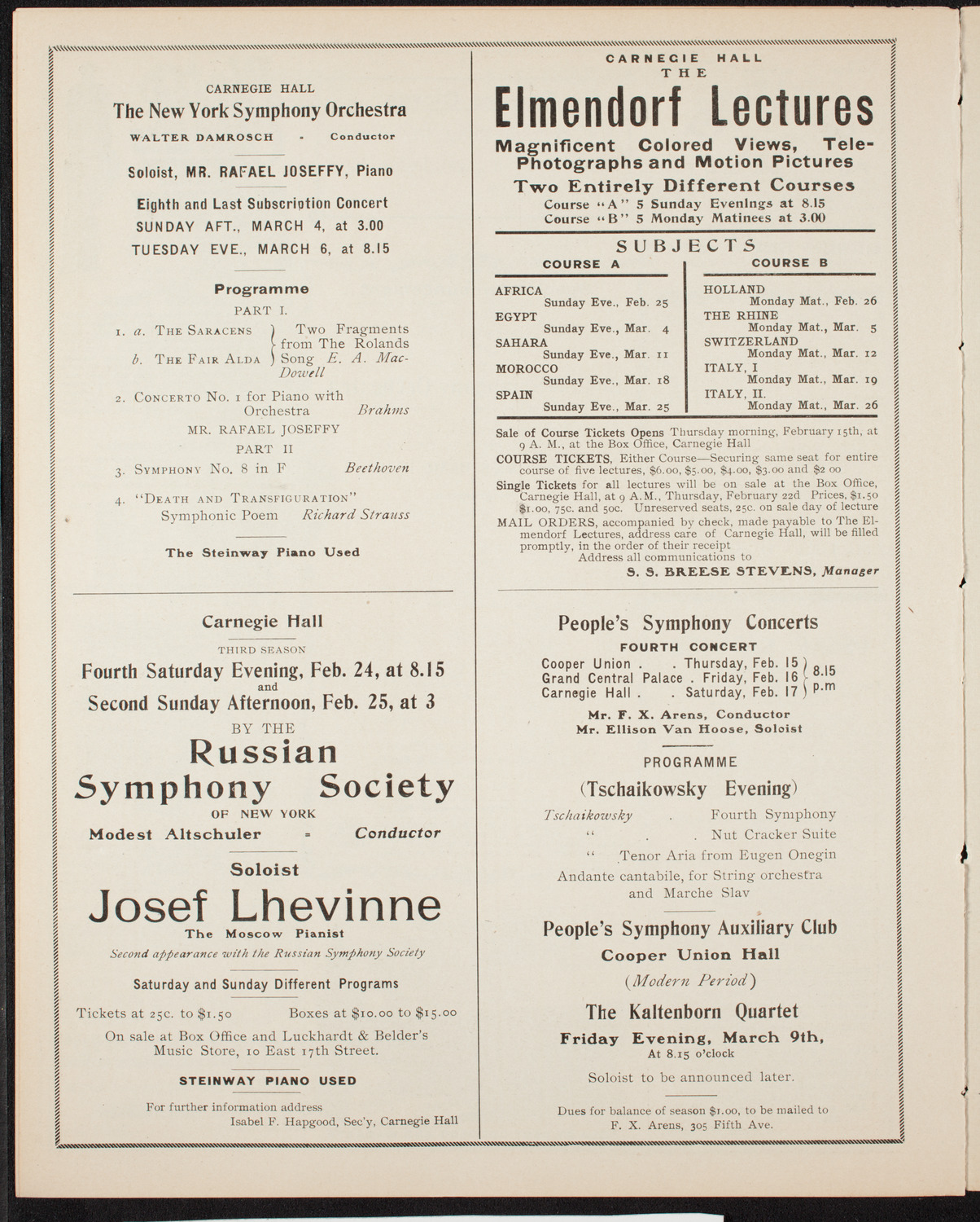 Boston Symphony Orchestra, February 15, 1906, program page 10