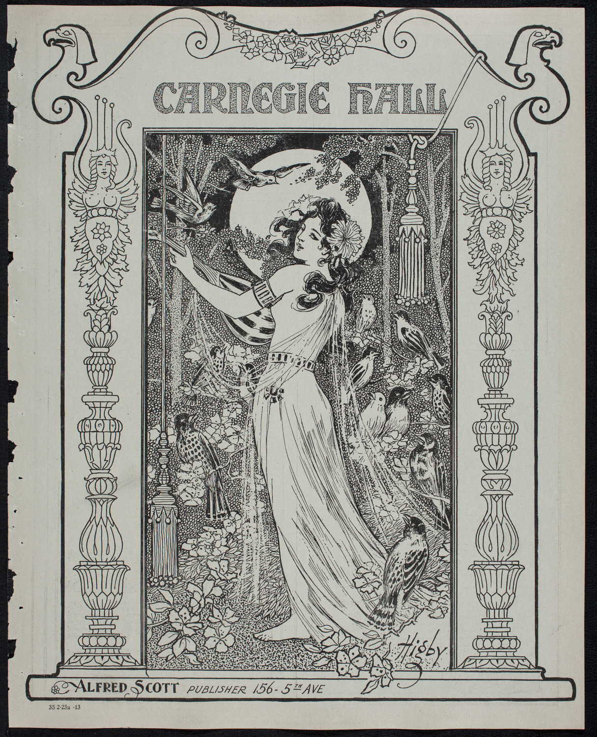 New York Philharmonic, February 23, 1913, program page 1