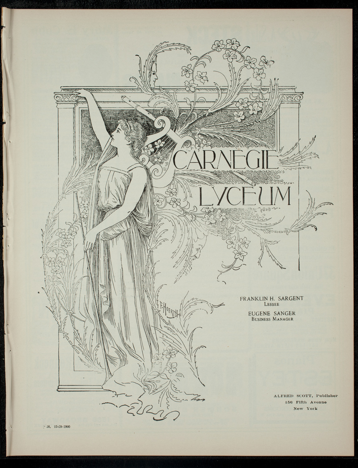 The Children's Theatre, December 29, 1900, program page 1