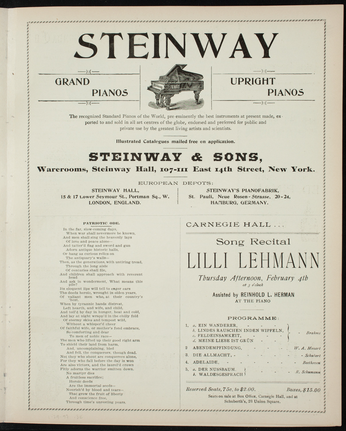 New York Academy of Medicine: 50th Anniversary, January 29, 1897, program page 5