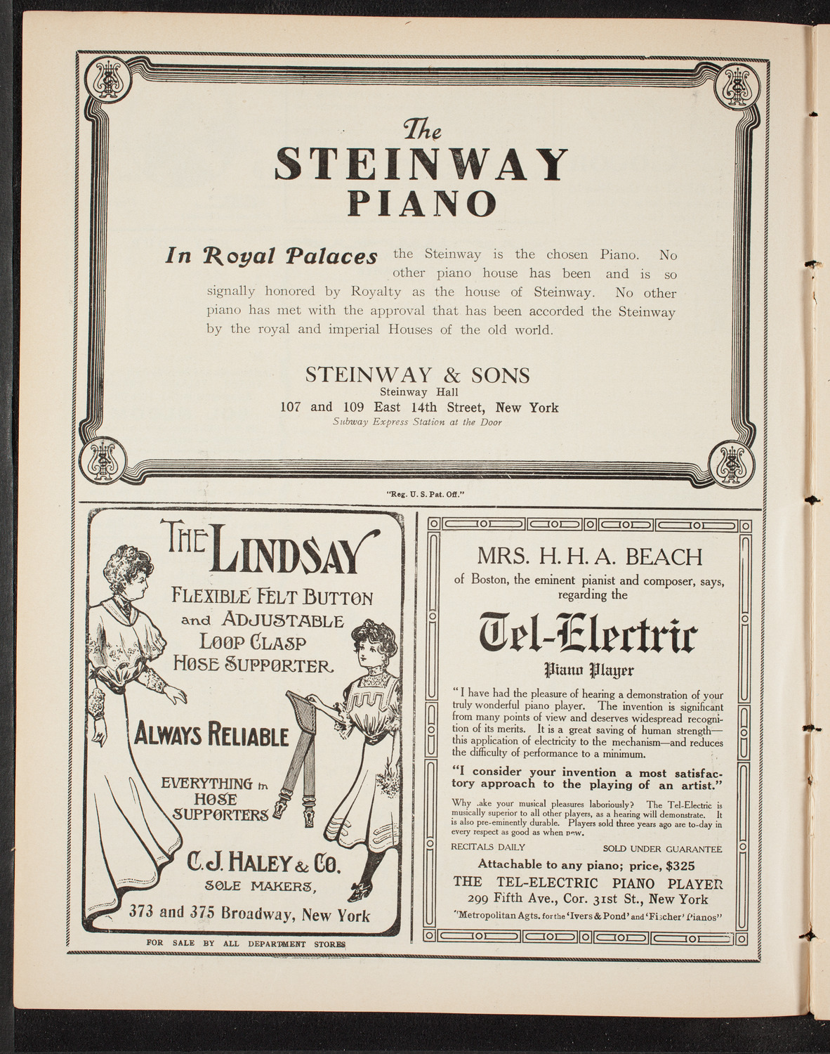 Russian Symphony Society of New York and The Ben Greet Players, February 11, 1909, program page 4