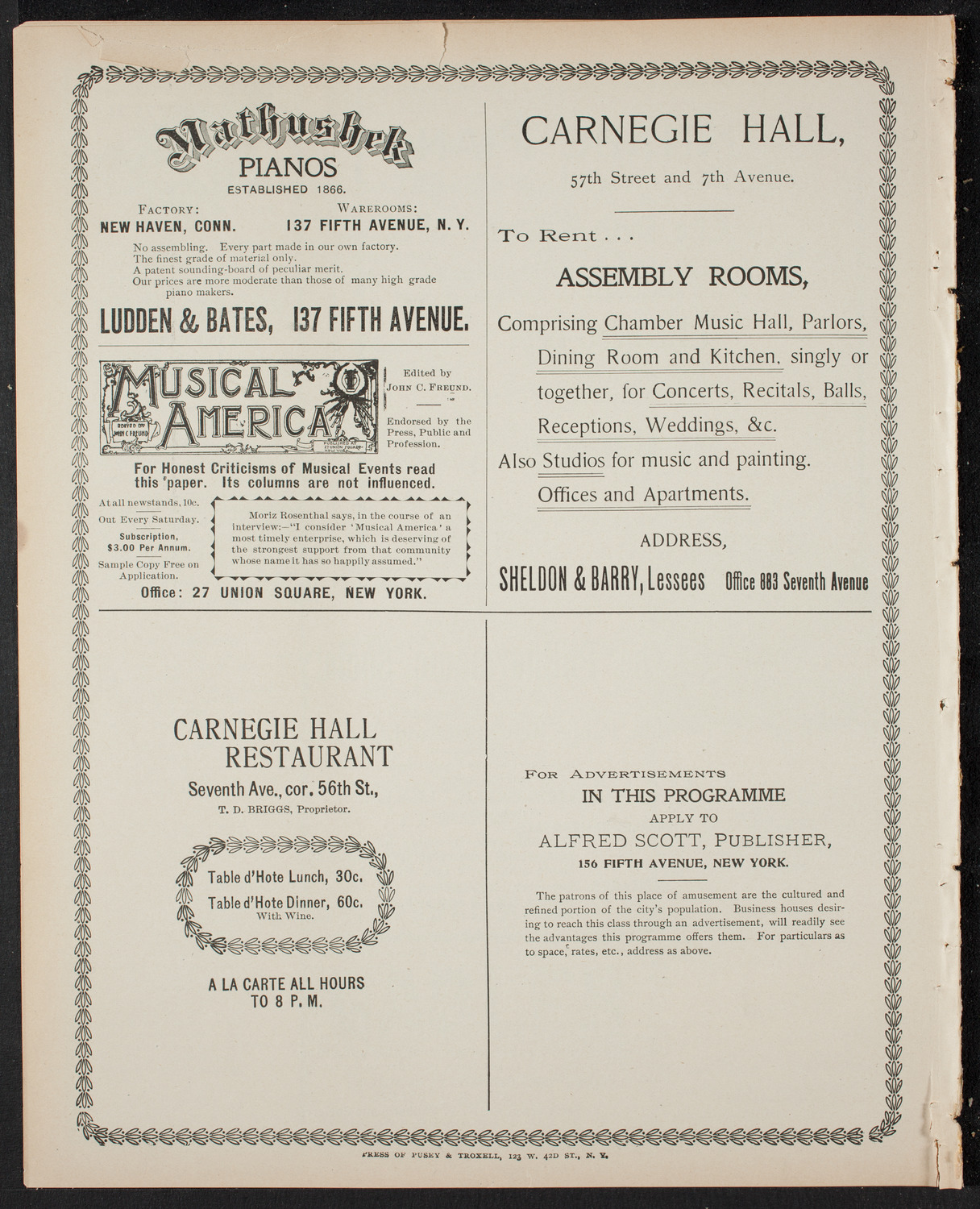 Benefit: Teachers' Mutual Benefit Association, May 23, 1899, program page 8