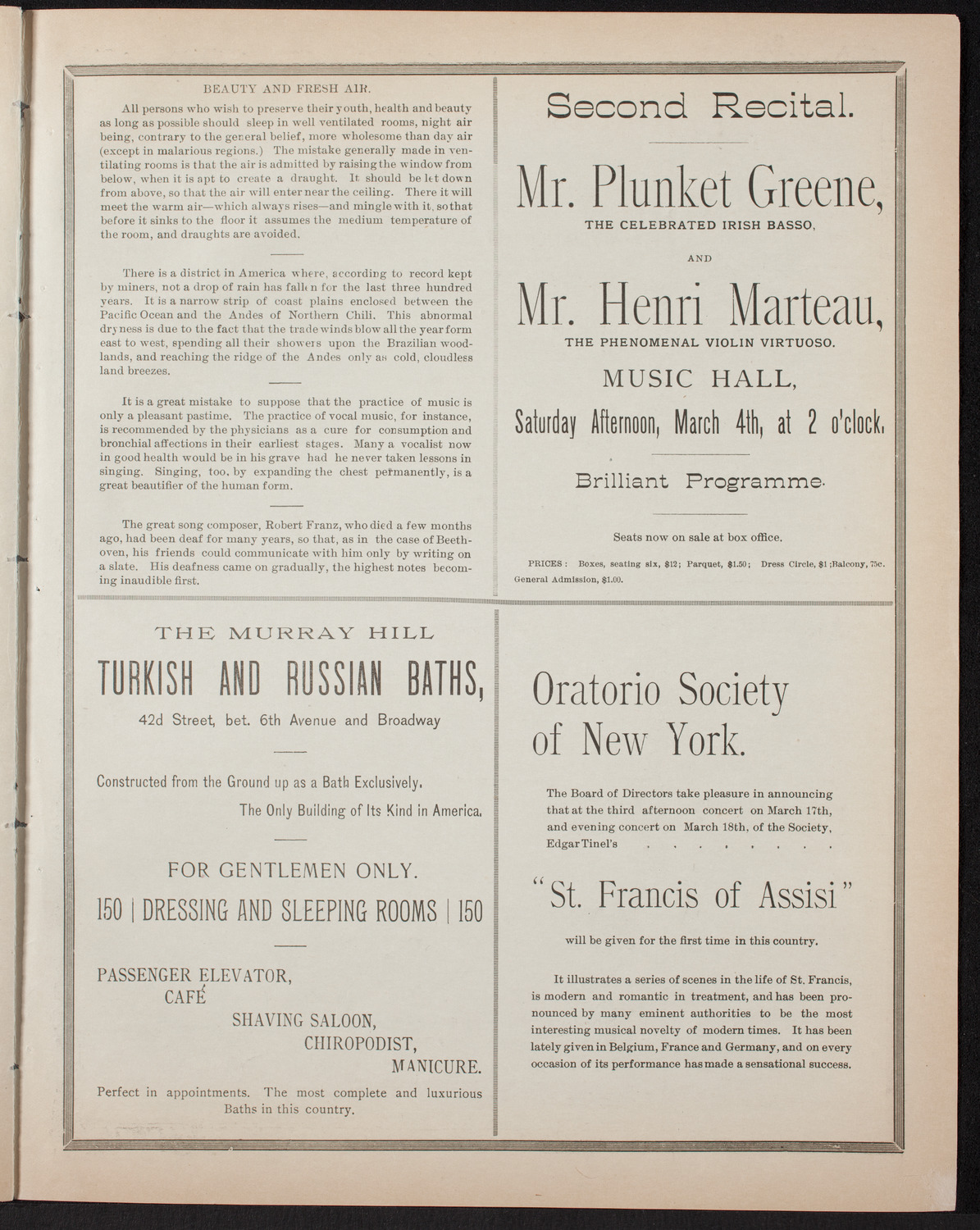 General Society of Mechanics and Tradesmen Program, February 23, 1893, program page 7