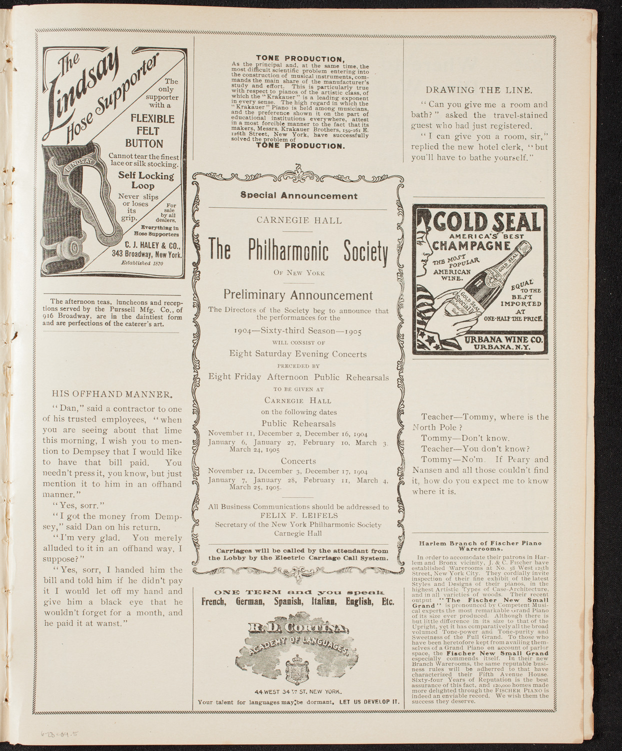 Graduation: College of the City of New York, June 23, 1904, program page 9