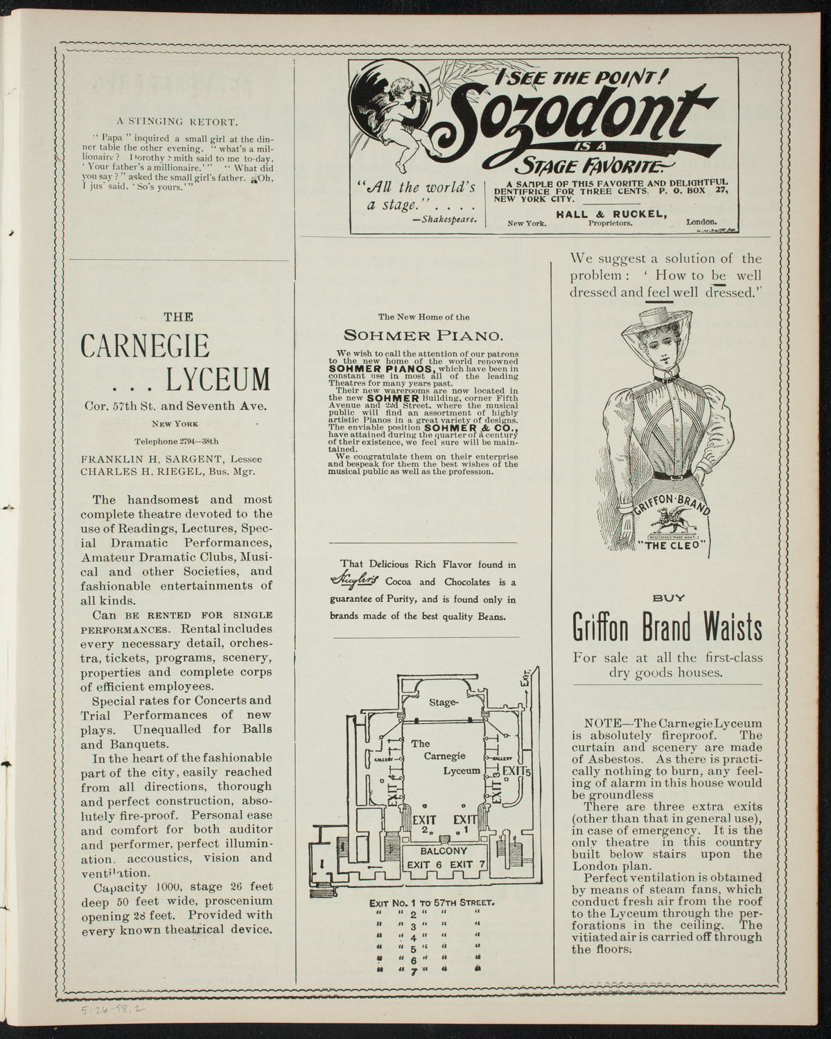 Students of Angela Gallagher, May 26, 1898, program page 3