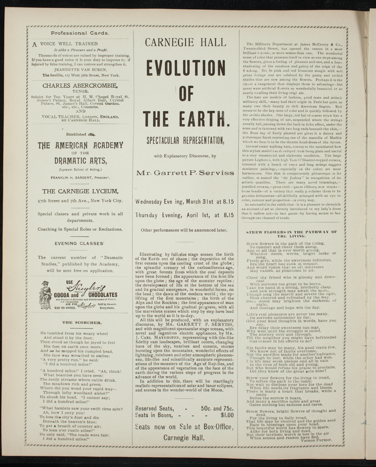 Mendelssohn Glee Club, March 30, 1897, program page 2