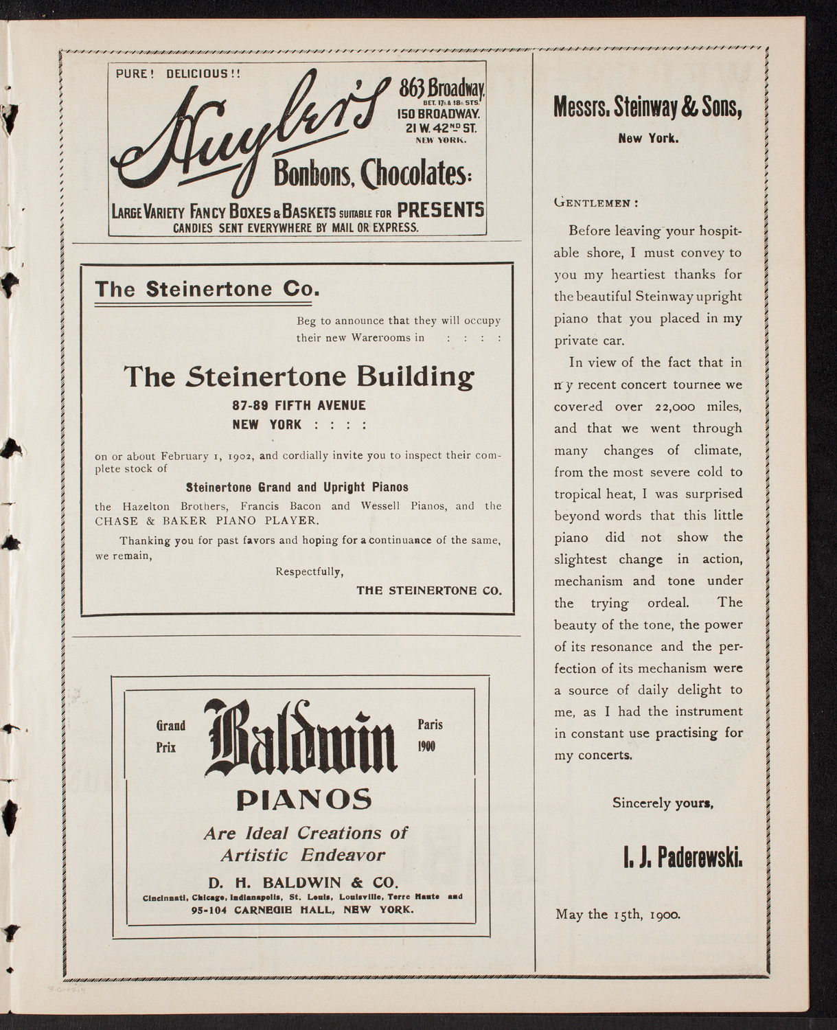 Charity Concert by Orchestra of the Second Imperial Sailors' Division, March 6, 1902, program page 7