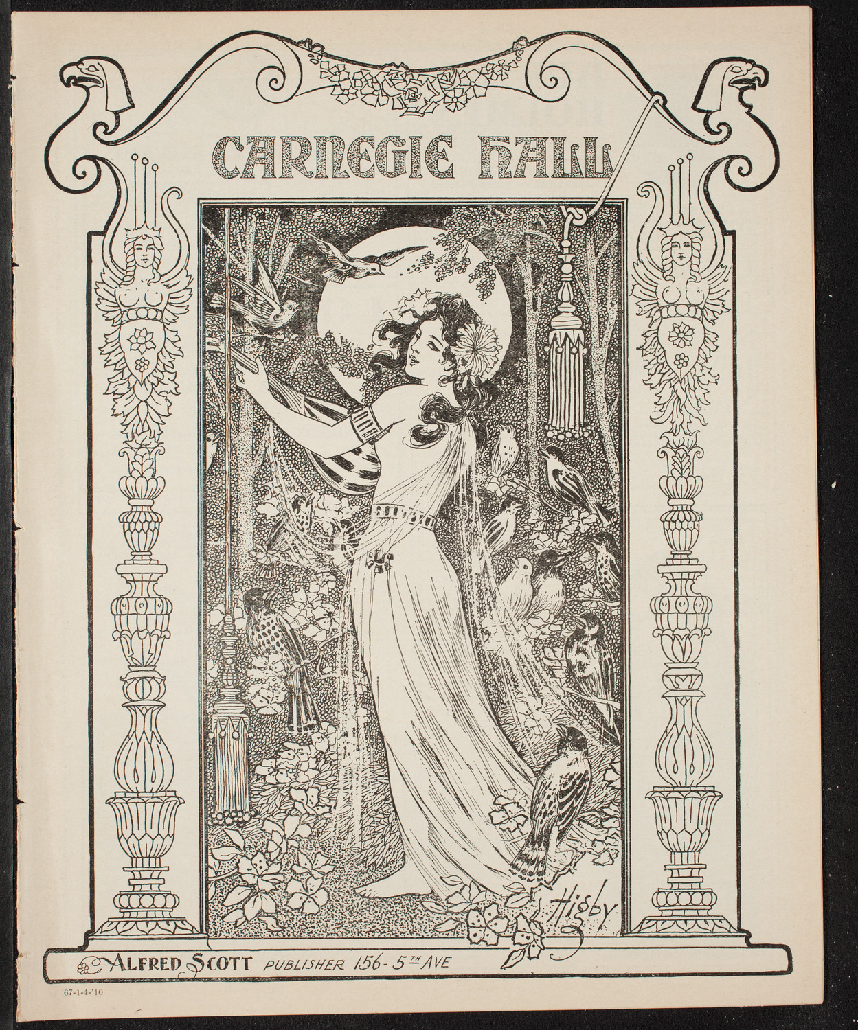 New York Symphony Orchestra, January 4, 1910, program page 1