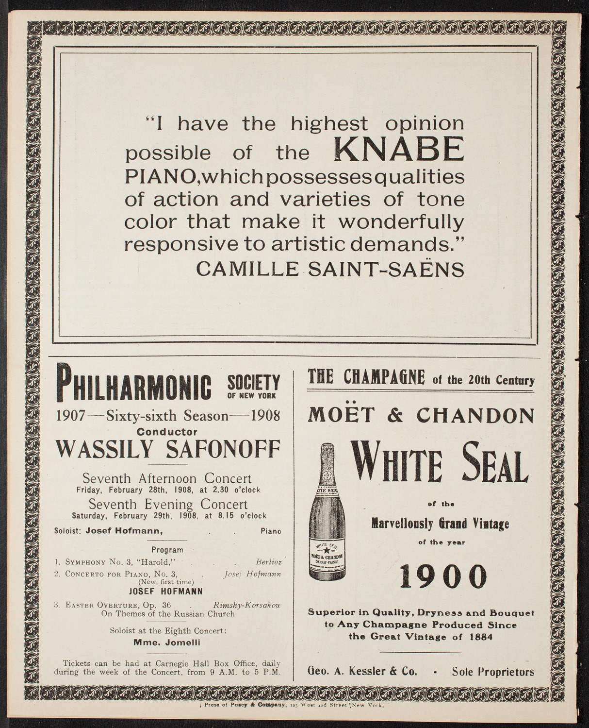 People's Symphony Concert, February 21, 1908, program page 12