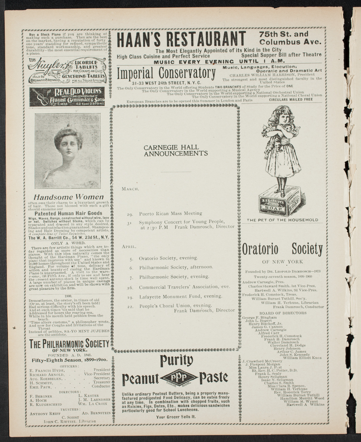 United States Carlisle Indian Band, March 28, 1900, program page 2