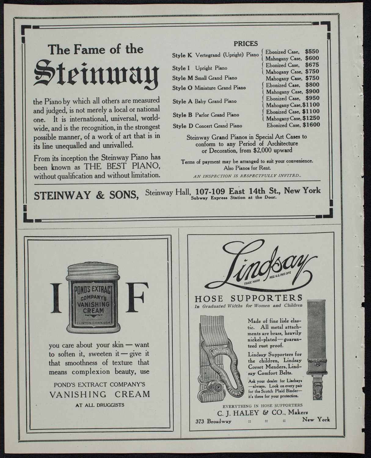 Ernest Schelling, Piano, March 26, 1913, program page 4