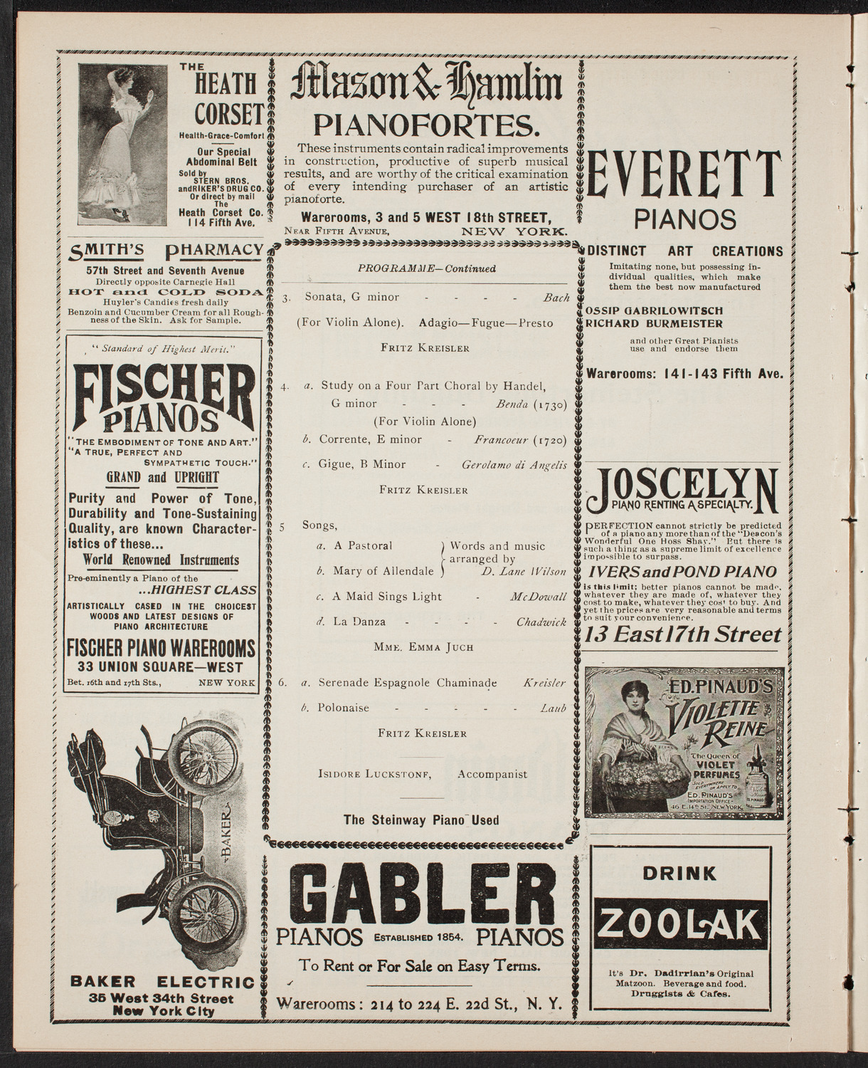 Pittsburgh Symphony Orchestra, January 21, 1902, program page 8