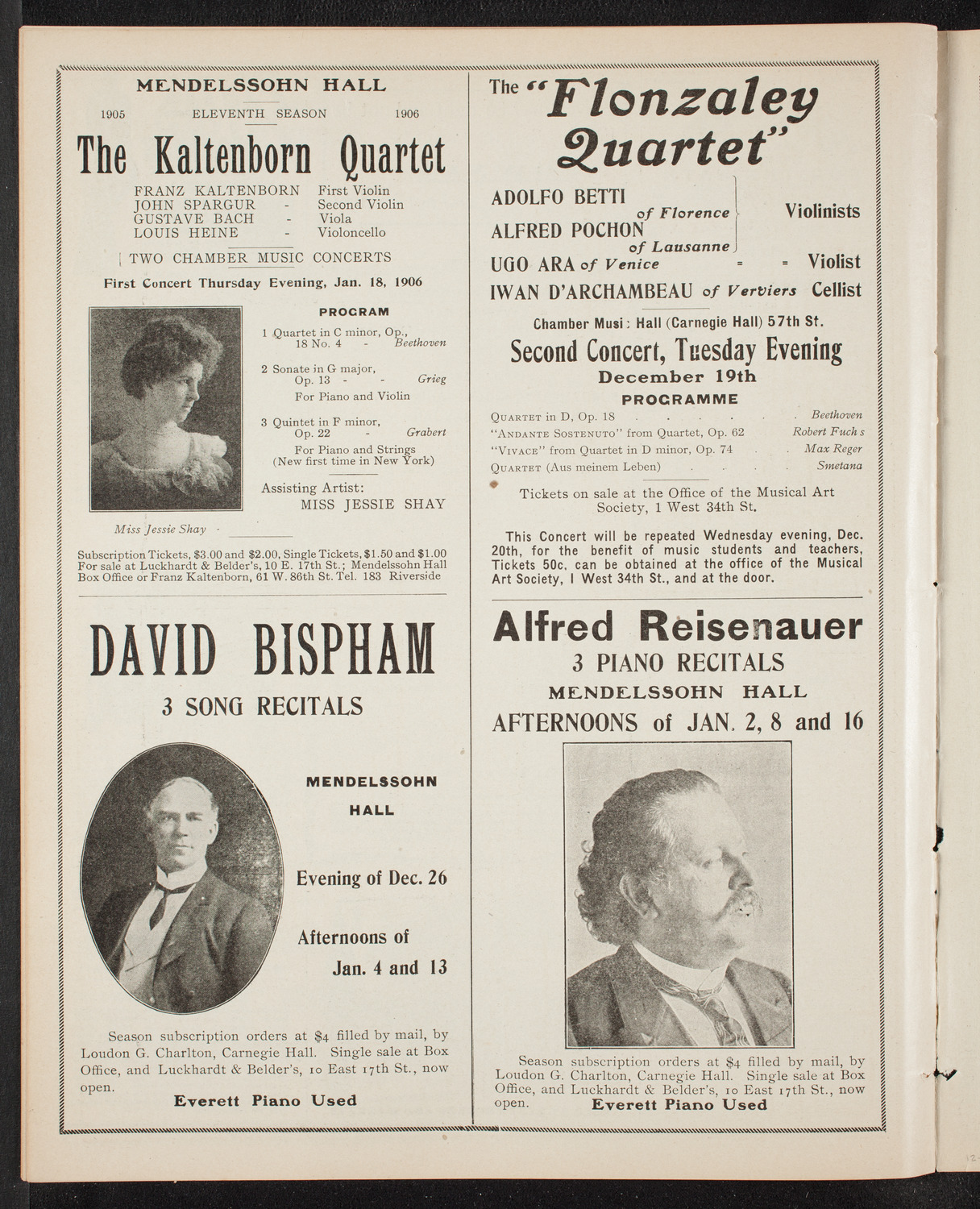 New York Symphony Orchestra, December 19, 1905, program page 10
