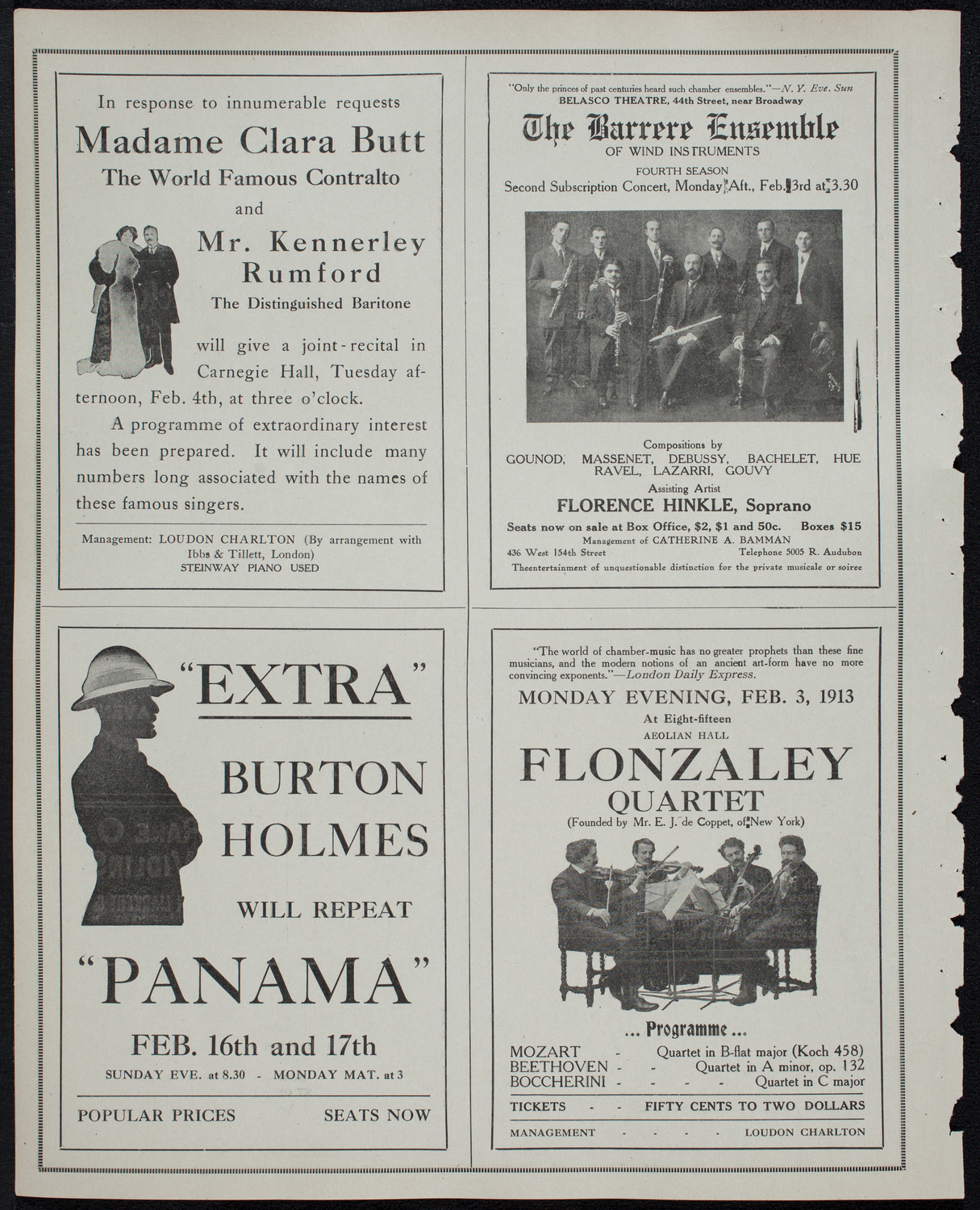 New York Philharmonic, January 30, 1913, program page 10