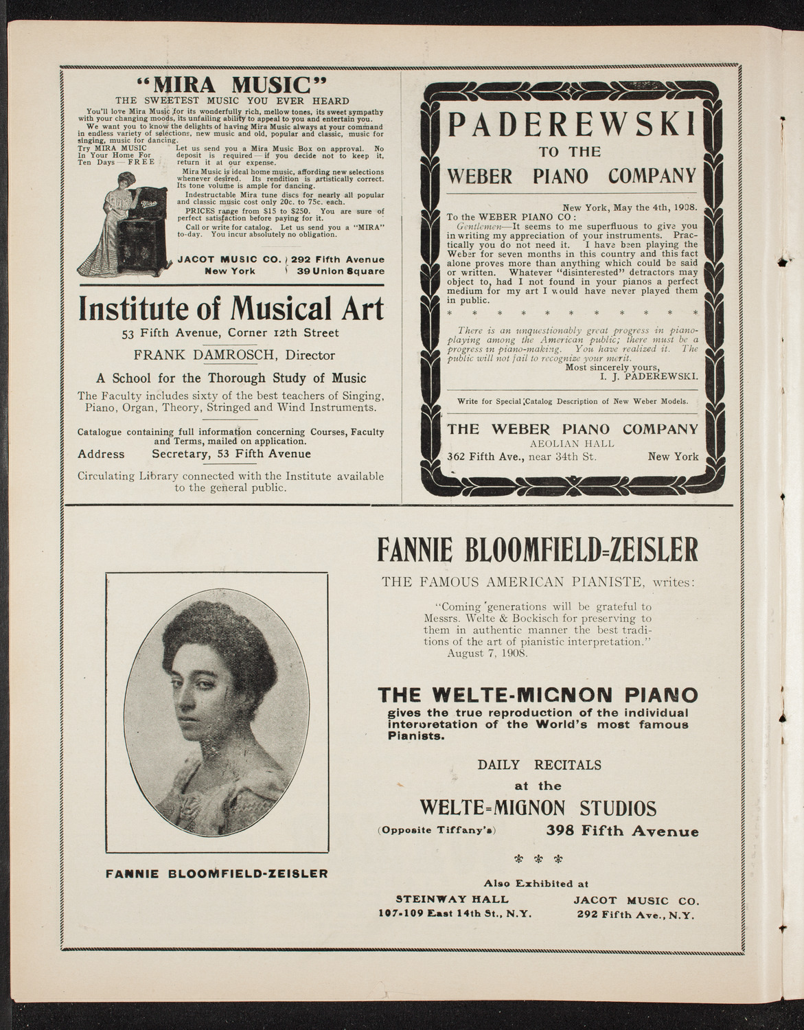 Russian Symphony Society of New York, November 12, 1908, program page 6