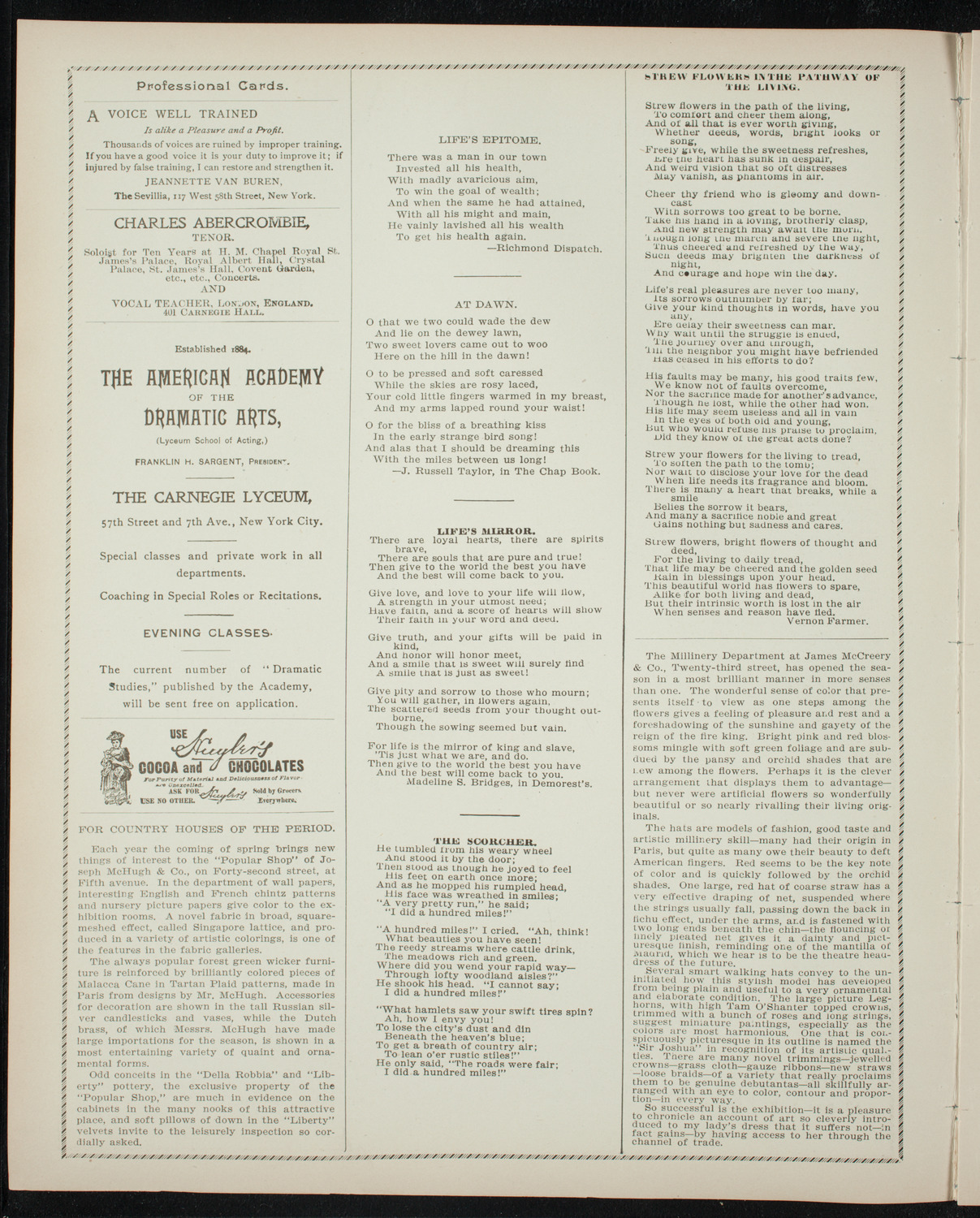 Teresa Carreño, Piano, April 24, 1897, program page 2