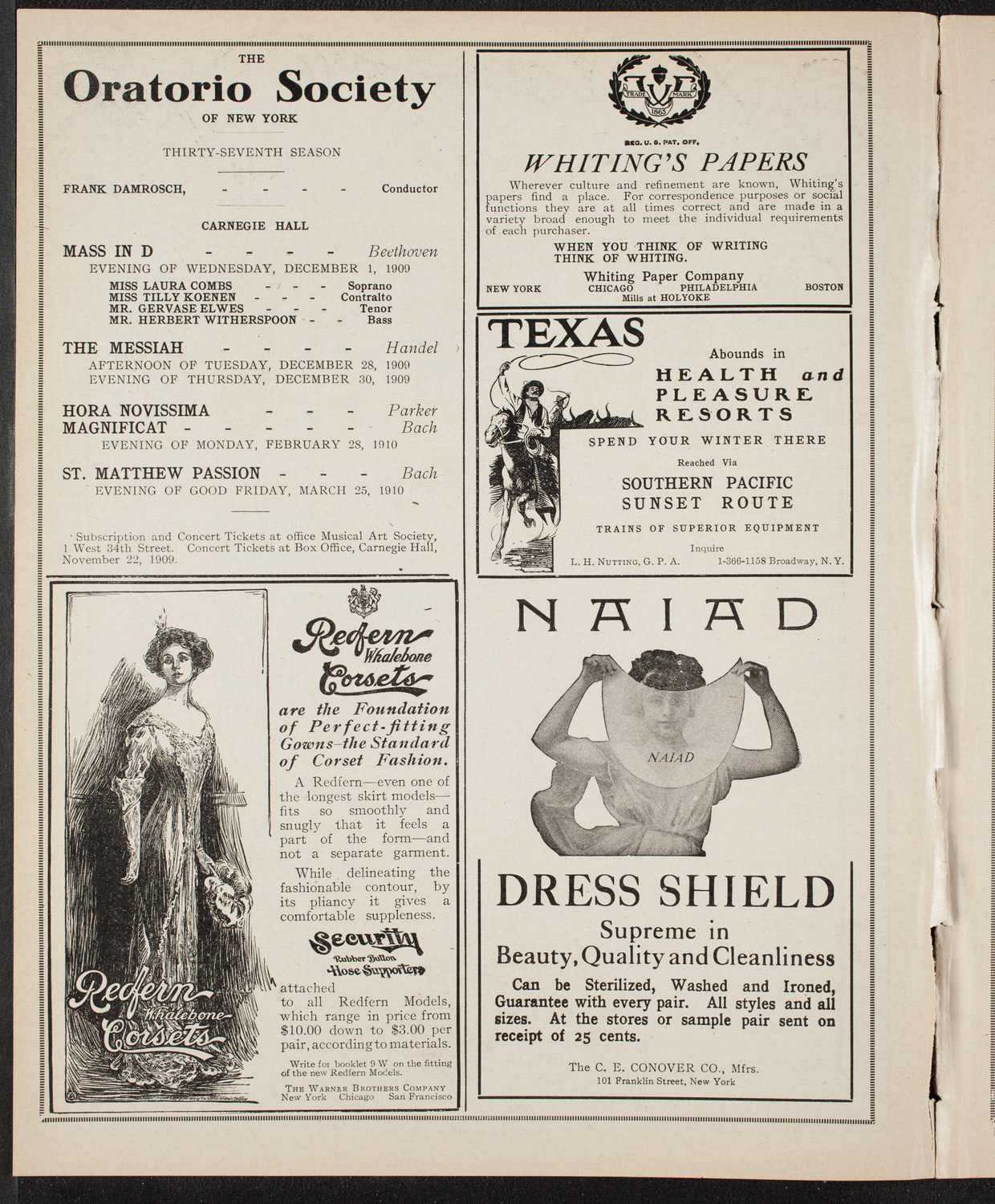 Elmendorf Lecture: At the Gates of the East, November 22, 1909, program page 2