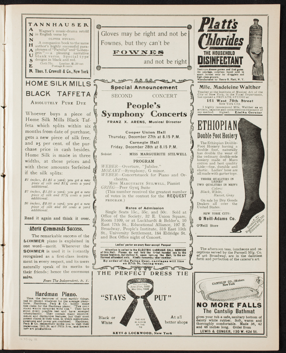 Anna Hellstrom and Others, December 23, 1906, program page 9