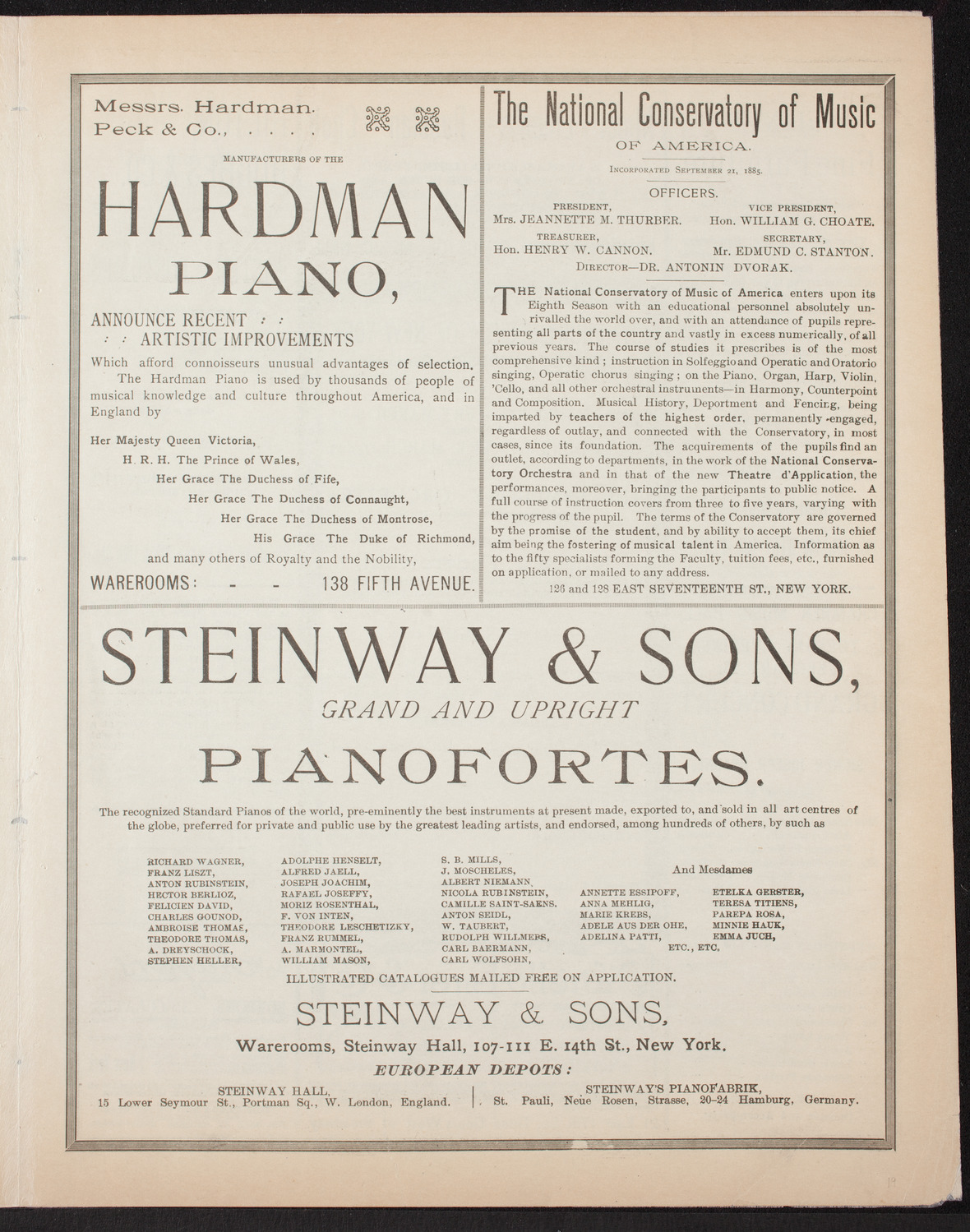 Ignacy Jan Paderewski, Piano, February 25, 1893, program page 5
