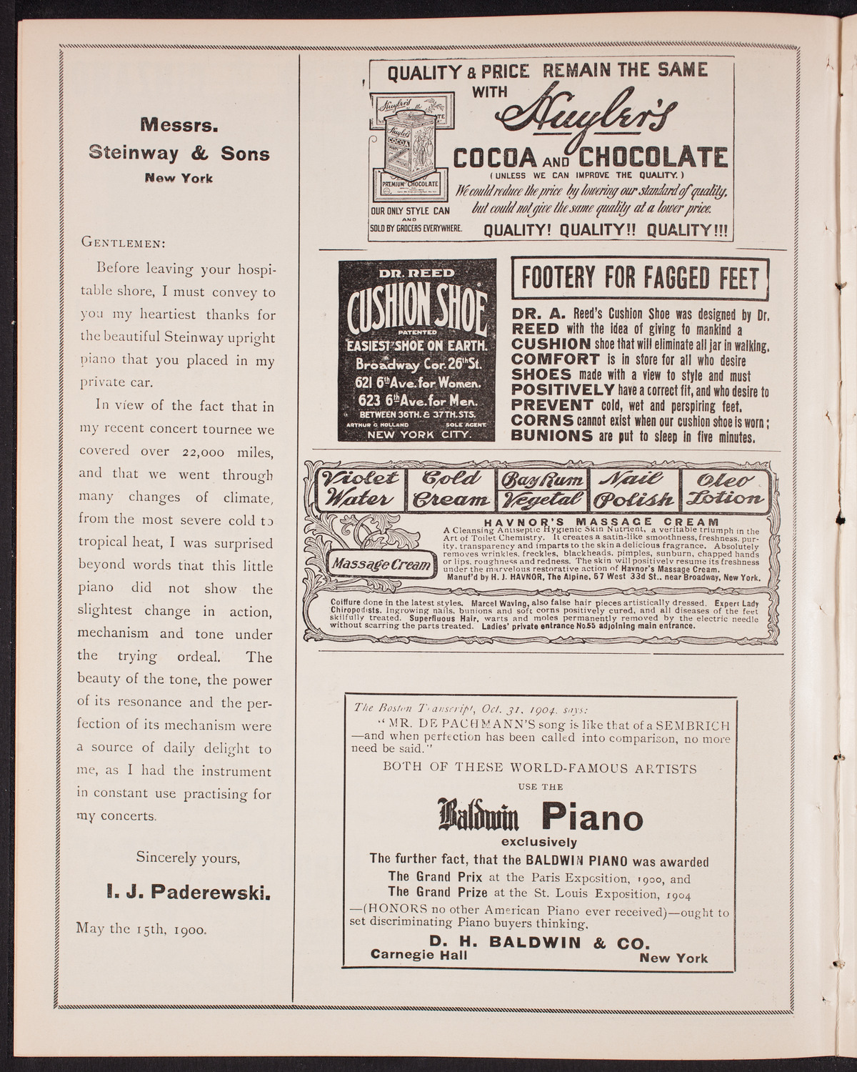 Russian Symphony Society of New York, January 21, 1905, program page 4