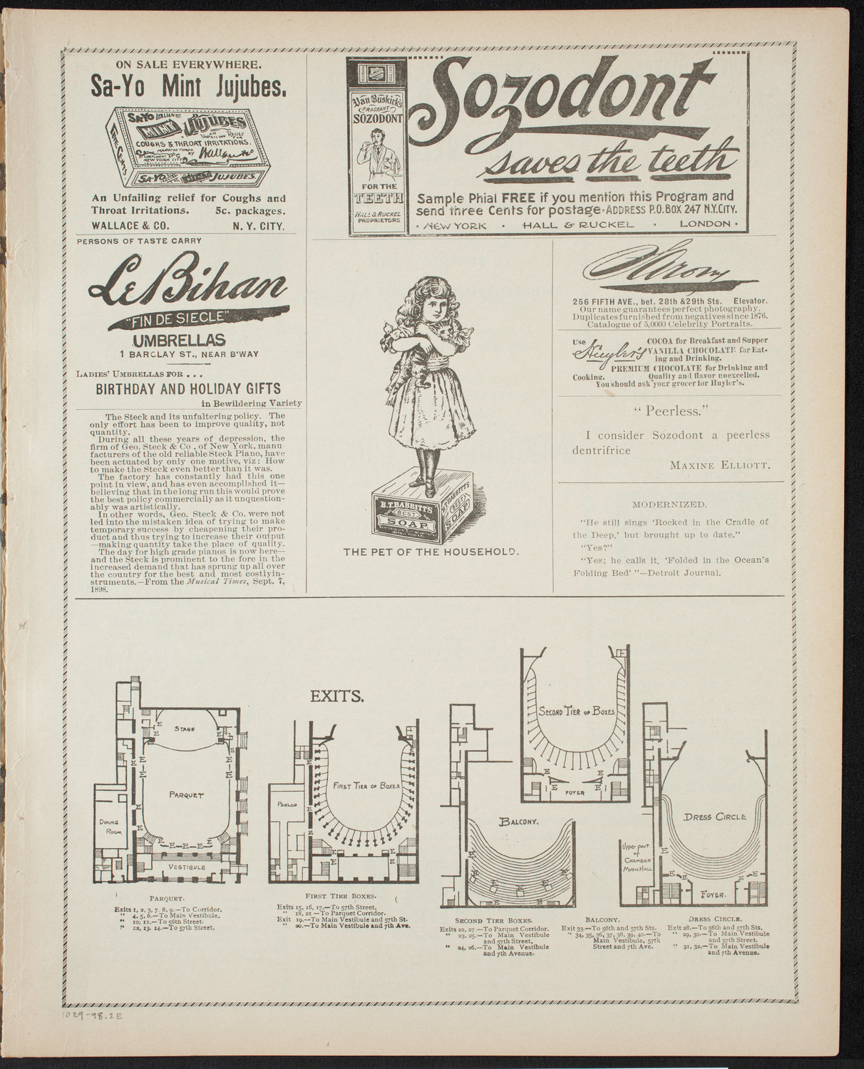New York Orchestra (Paur Symphony Orchestra), October 29, 1898, program page 3