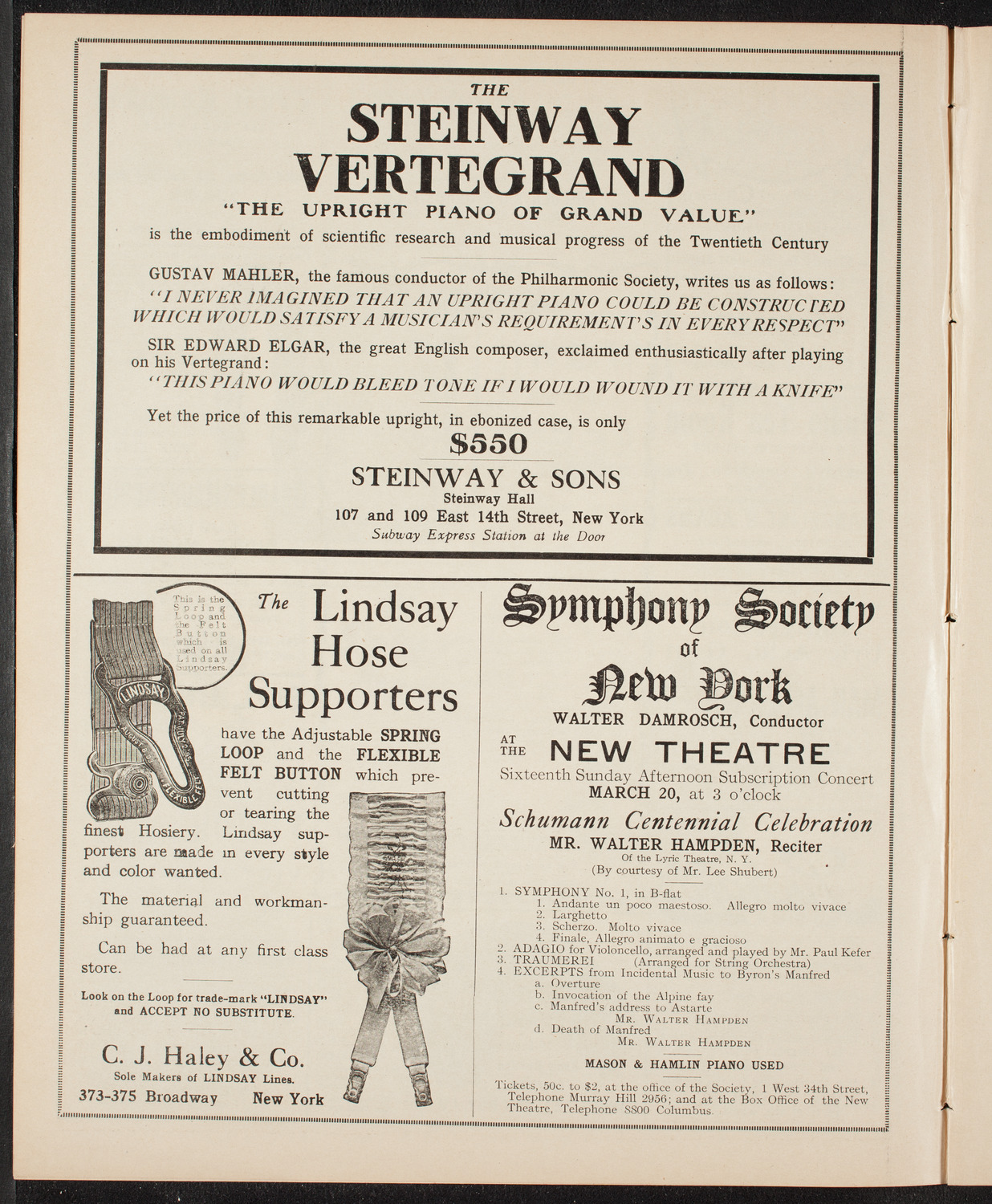 Symphony Concert for Young People, March 19, 1910, program page 4