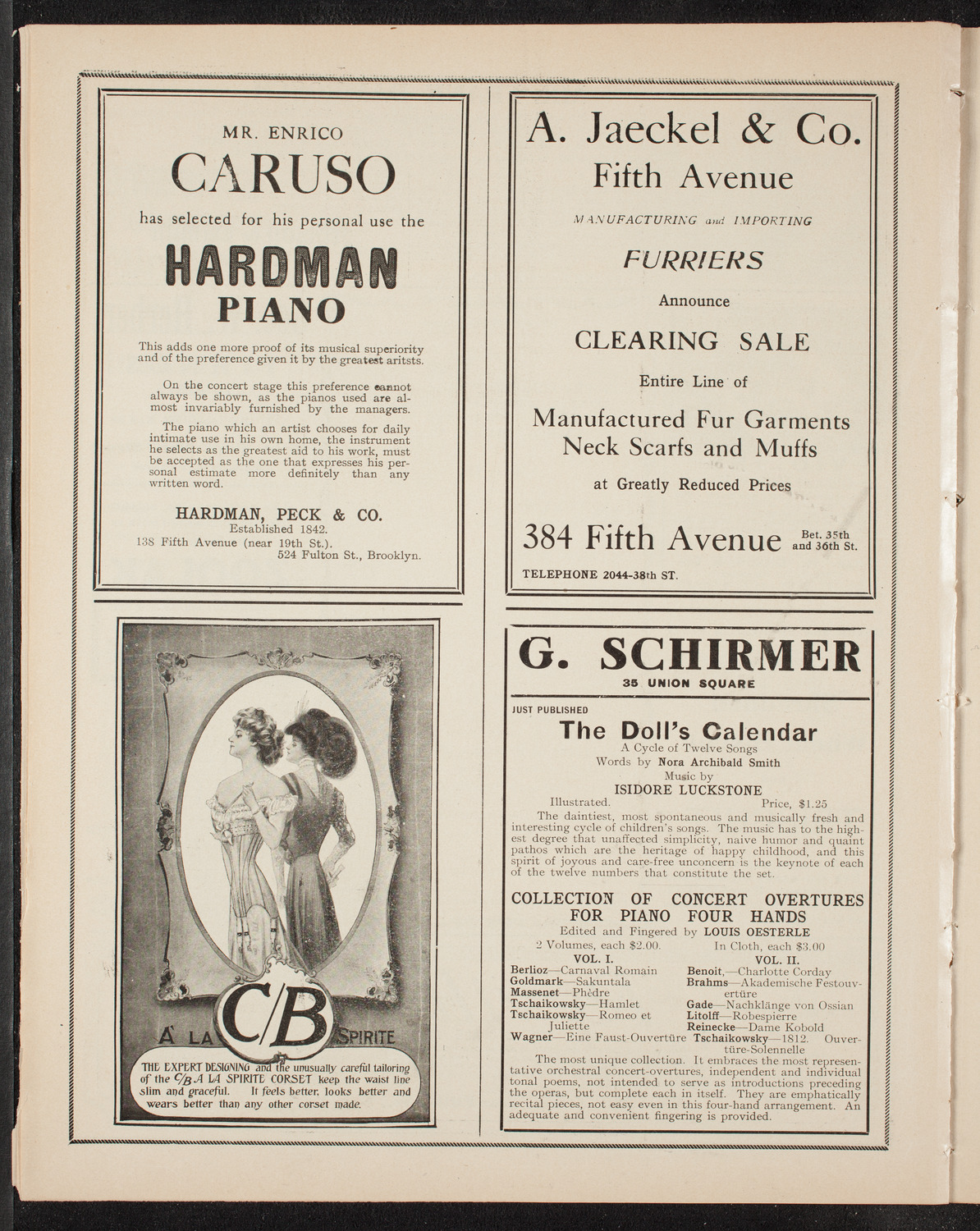 Musical Art Society of New York, March 11, 1909, program page 8