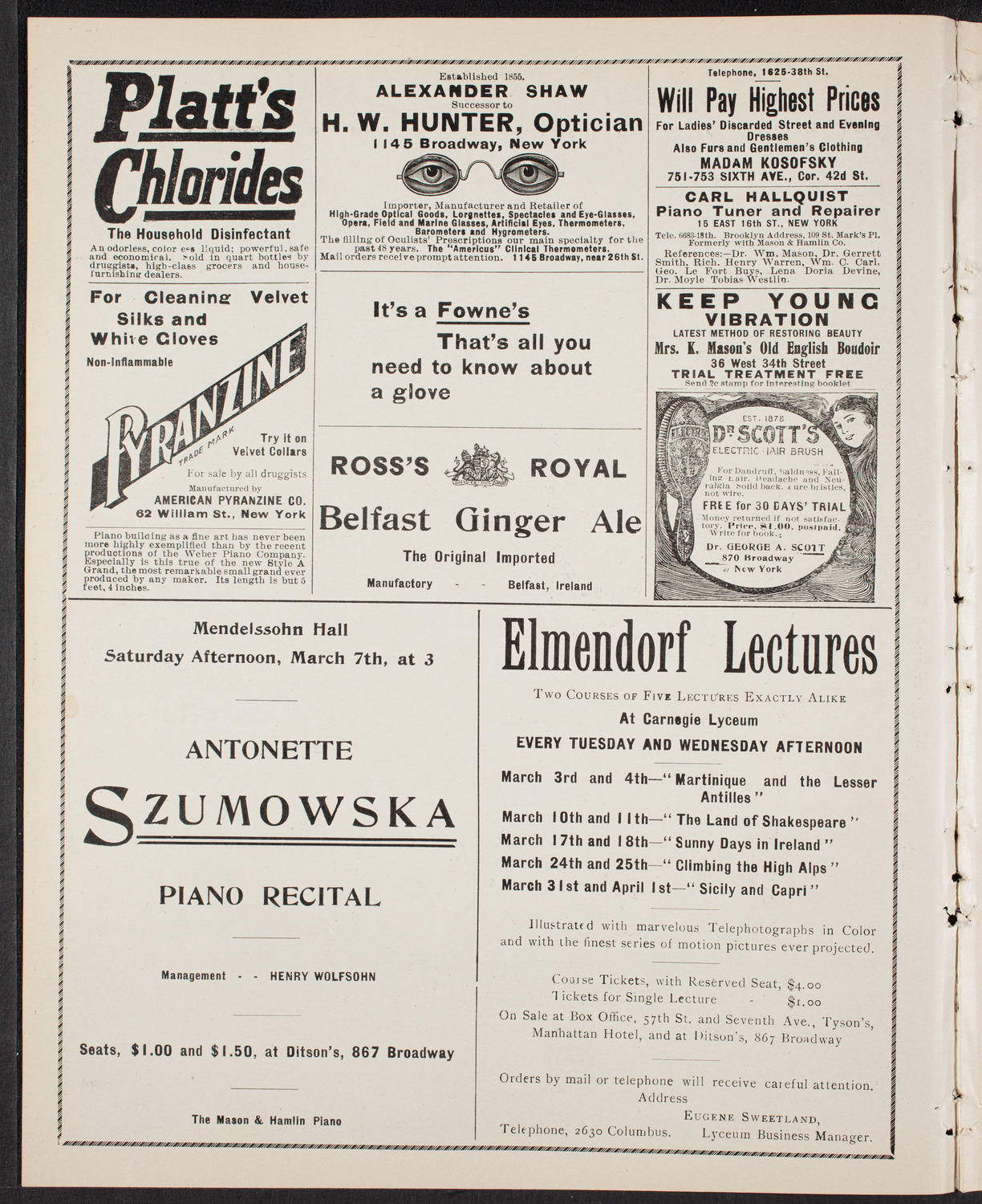 Wetzler Symphony Orchestra, February 24, 1903, program page 2