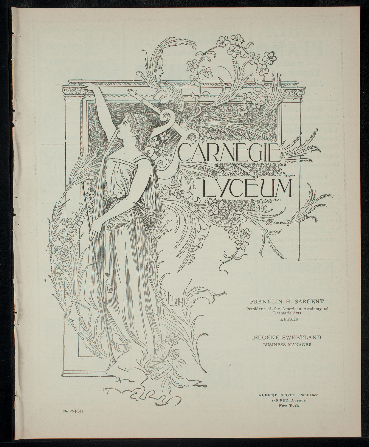 Benefit for the Hebrew Technical School for Girls by the Children's Theatre, January 1, 1903, program page 1