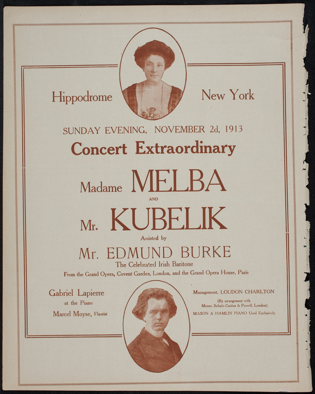 Nellie Melba, Soprano, with the New York Symphony Orchestra, October 21, 1913, program page 10
