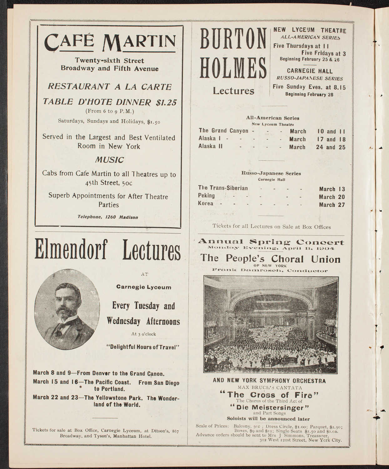 Burton Holmes Travelogue: Moscow: The Heart of Russia, March 6, 1904, program page 10