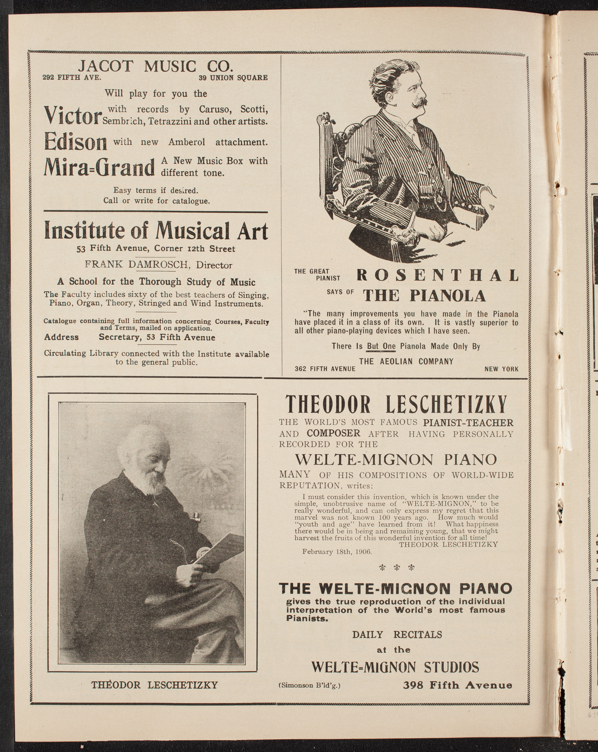 Graduation: New York Law School, June 17, 1909, program page 6