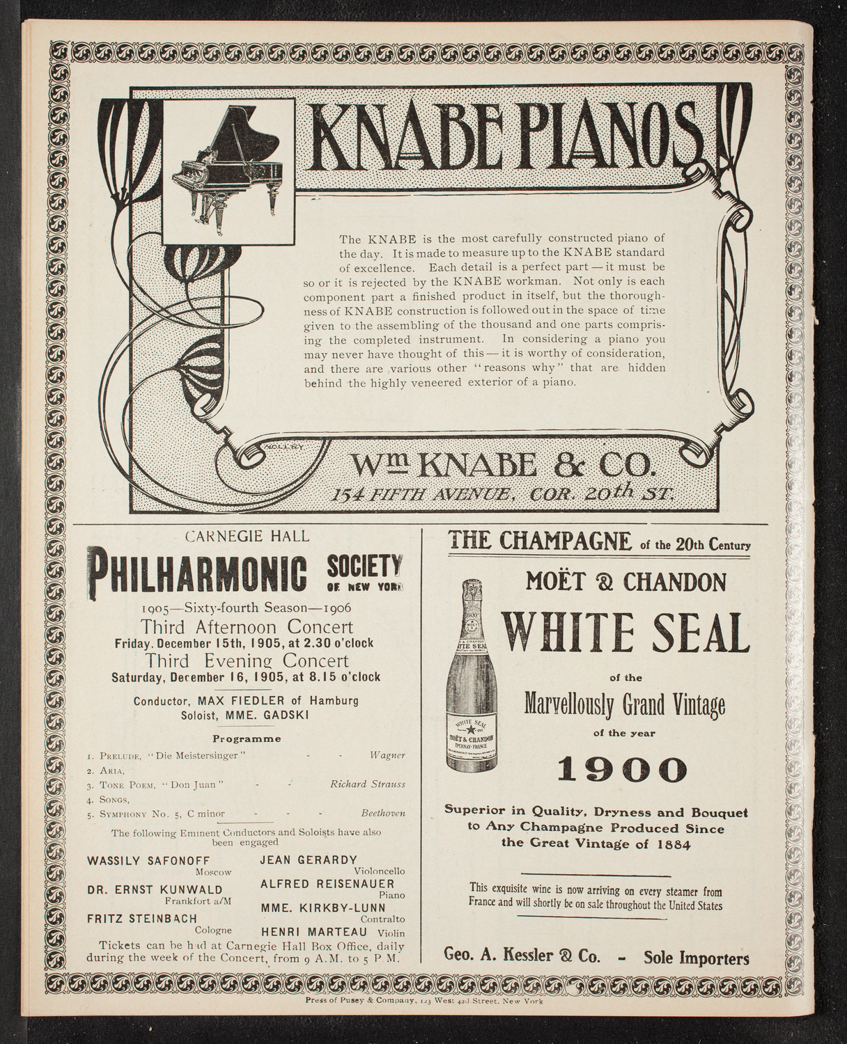 Philadelphia Orchestra, December 11, 1905, program page 12