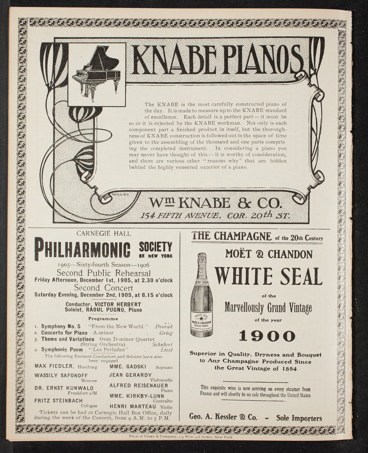 People's Symphony Concert, November 27, 1905, program page 12