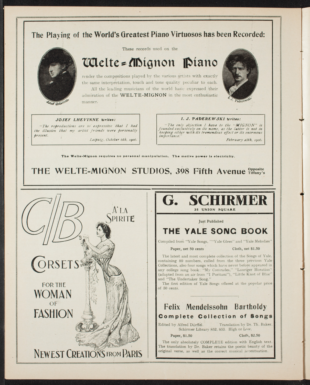 The Mendelssohn Choir of Toronto and The Pittsburgh Symphony Orchestra, February 13, 1907, program page 8