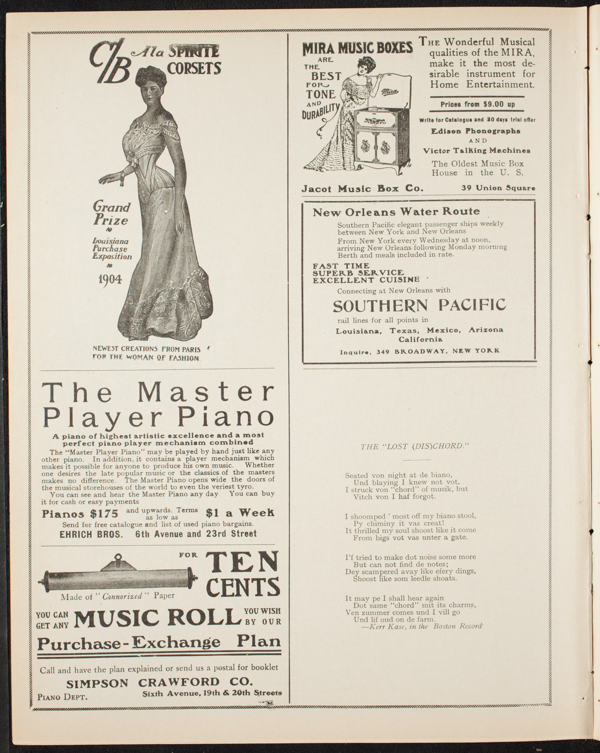 Swedish National Choir, June 17, 1906, program page 8