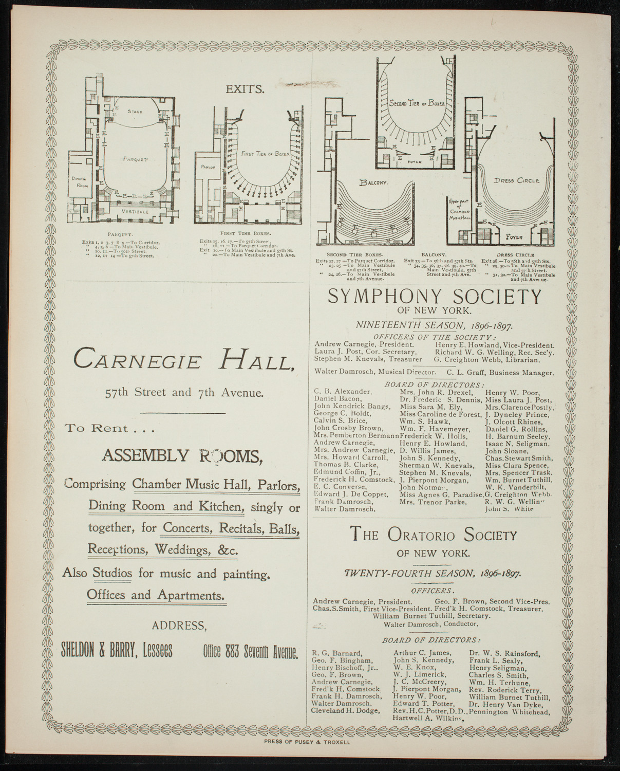 Symphony Concert, March 1, 1897, program page 8