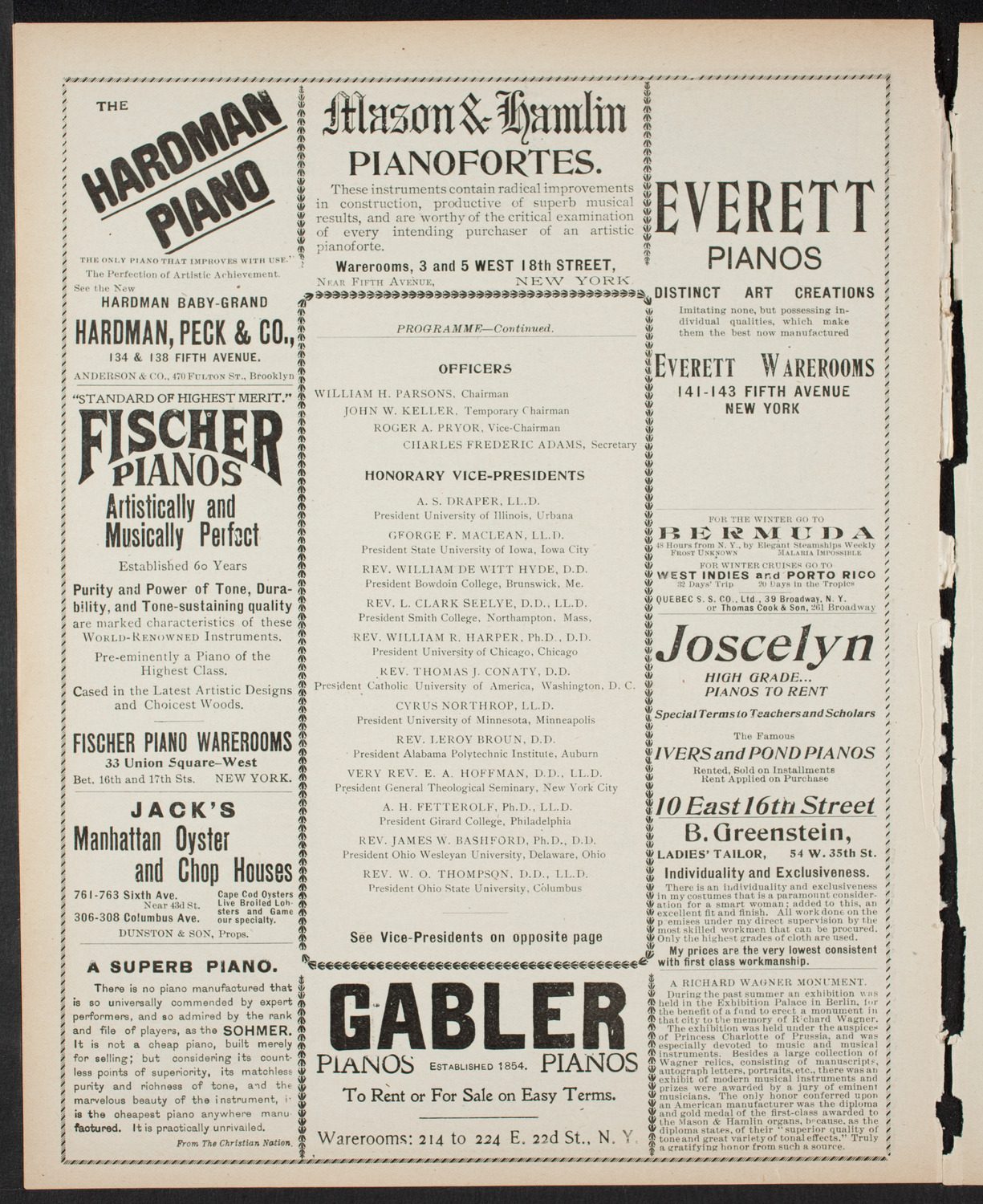 Mass Meeting in the Interests of the People of Puerto Rico, March 29, 1900, program page 6