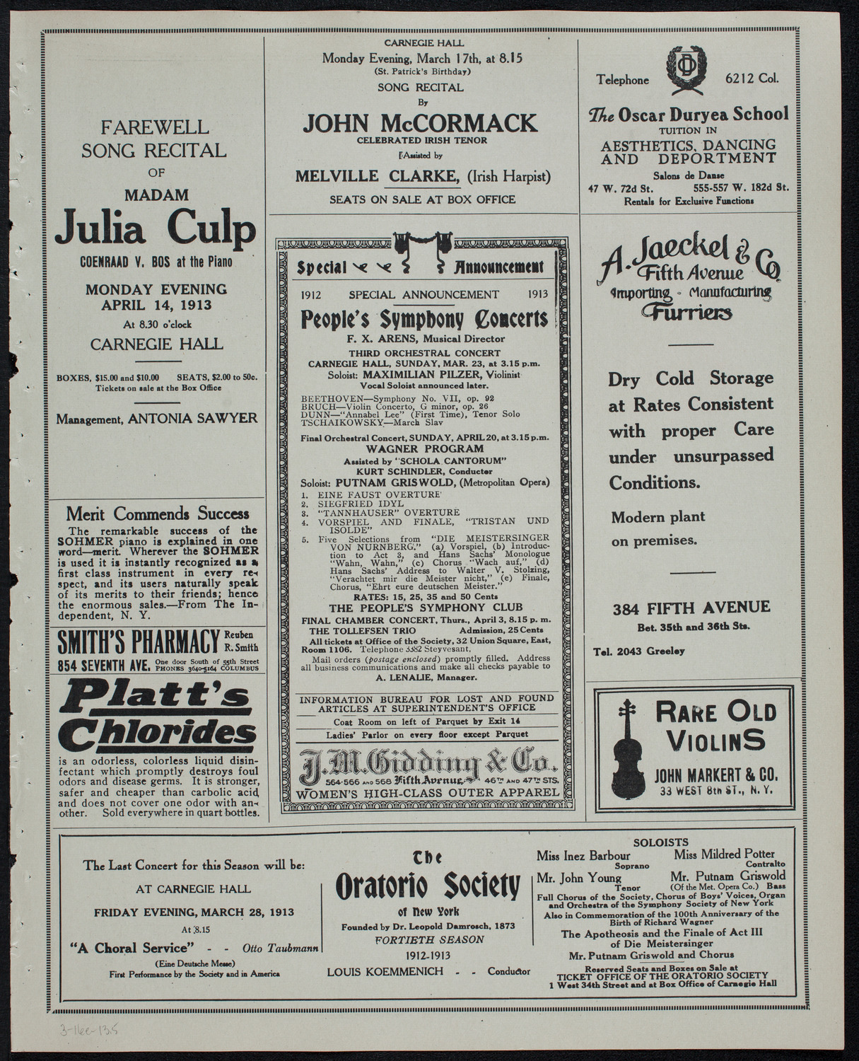 Lecture by Rev. T.J. Shealy, S.J., March 16, 1913, program page 9