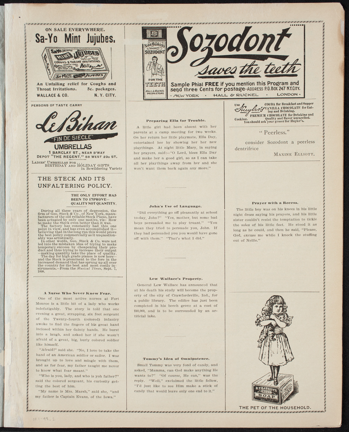 Metropolitan Street Railway Association, October 1, 1898, program page 3