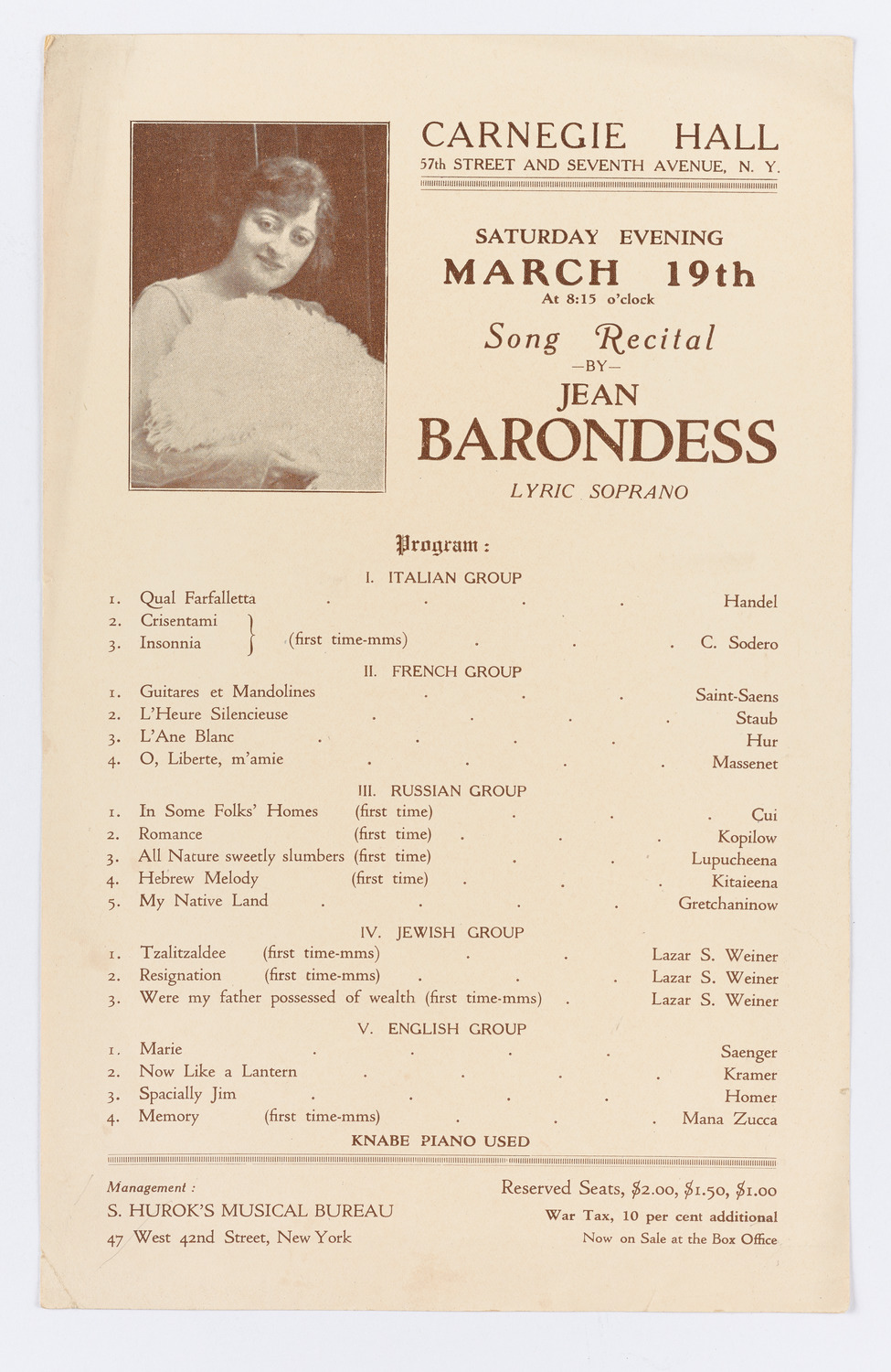 Jean Barondess, March 19, 1921