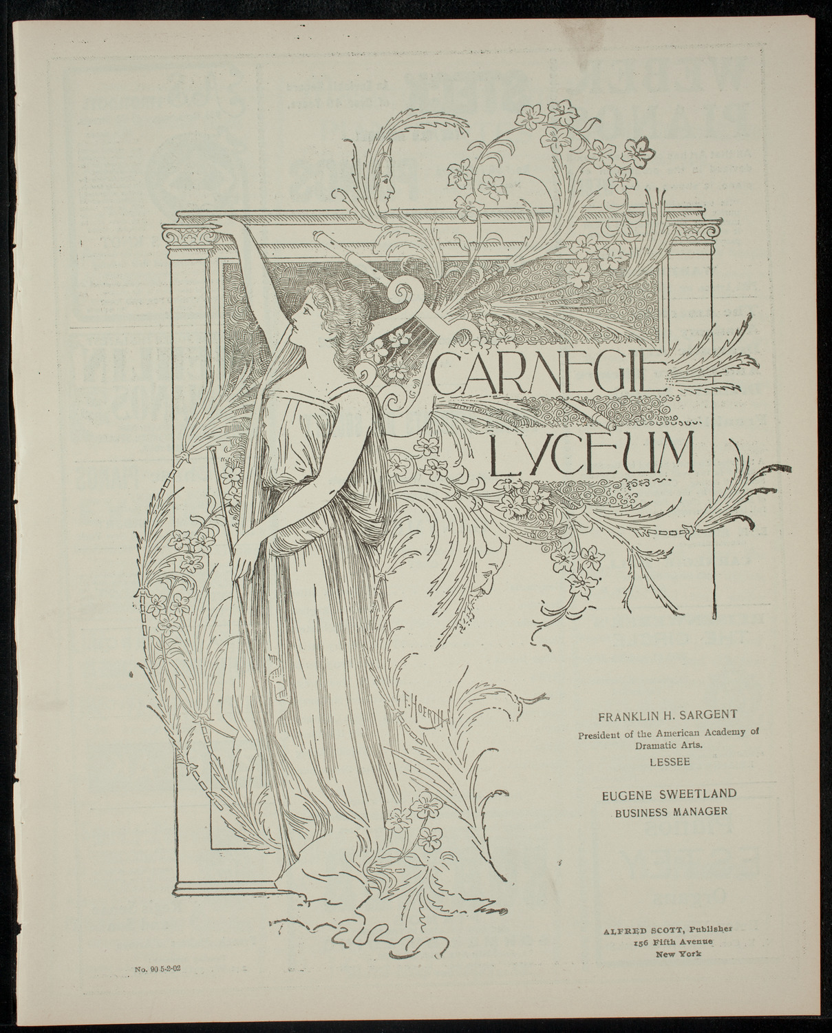 Operetta Presentation by The Vassar Students Aid Society, May 2, 1902, program page 1