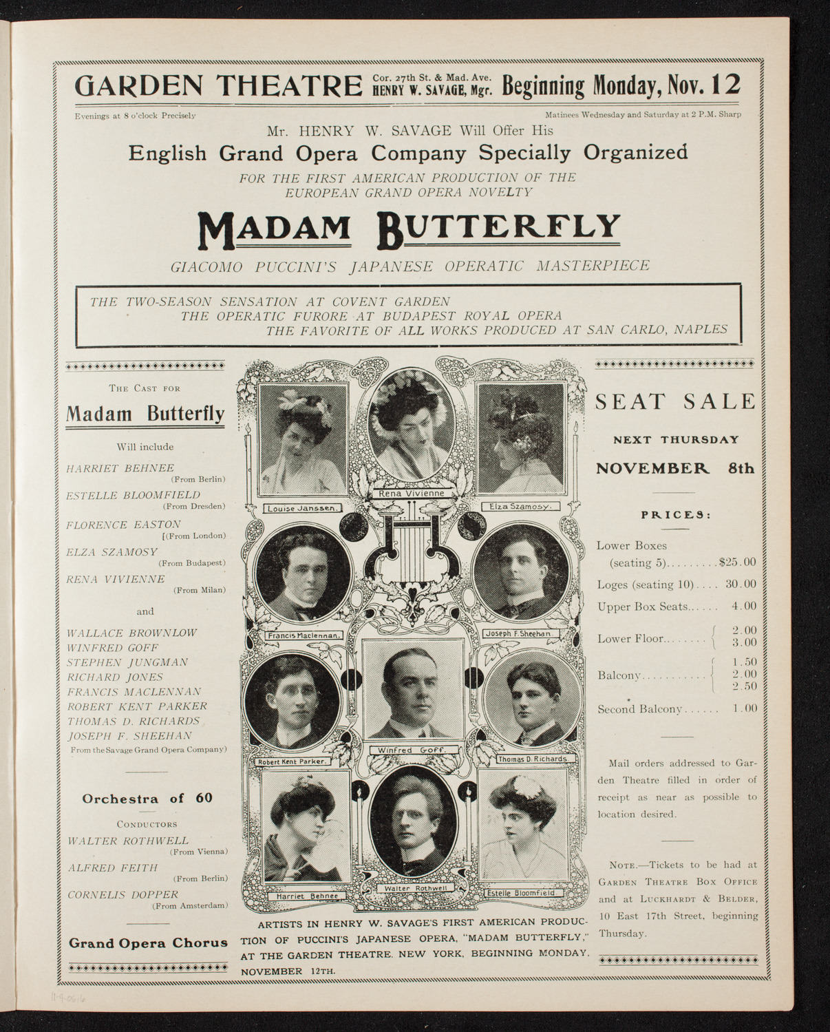 New York Symphony Orchestra, November 4, 1906, program page 11
