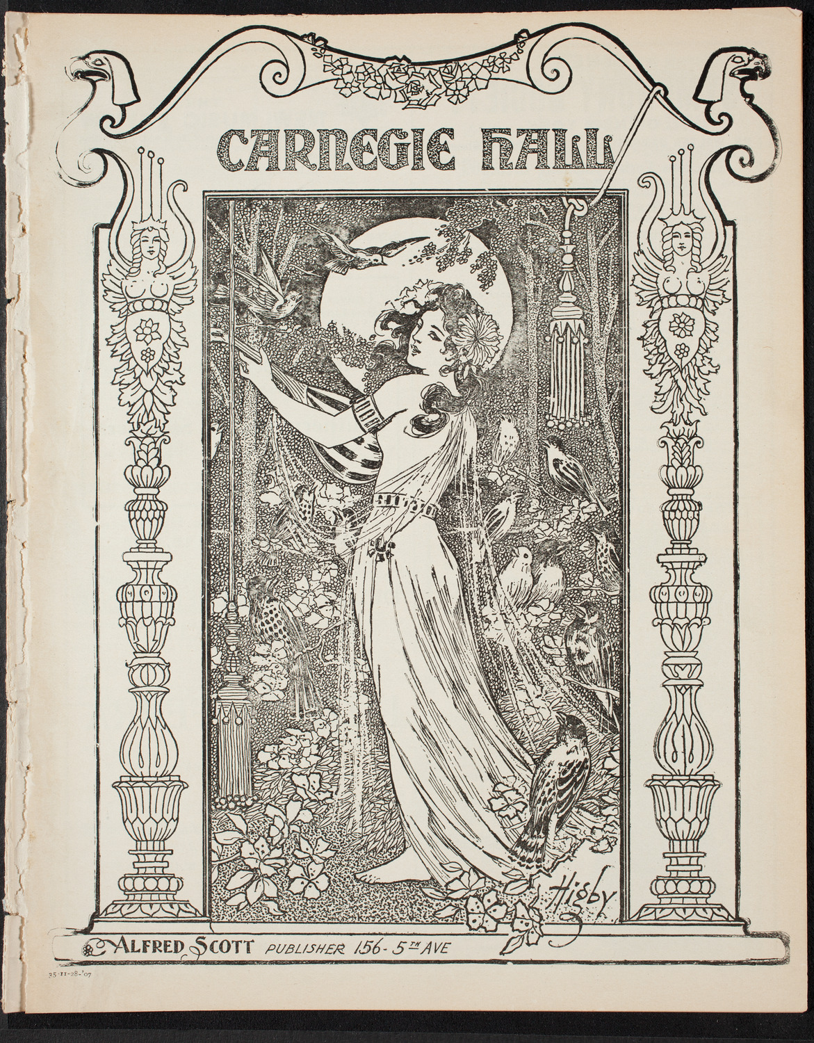 Denis O'Sullivan, assisted by 69th Regiment Band, November 28, 1907, program page 1