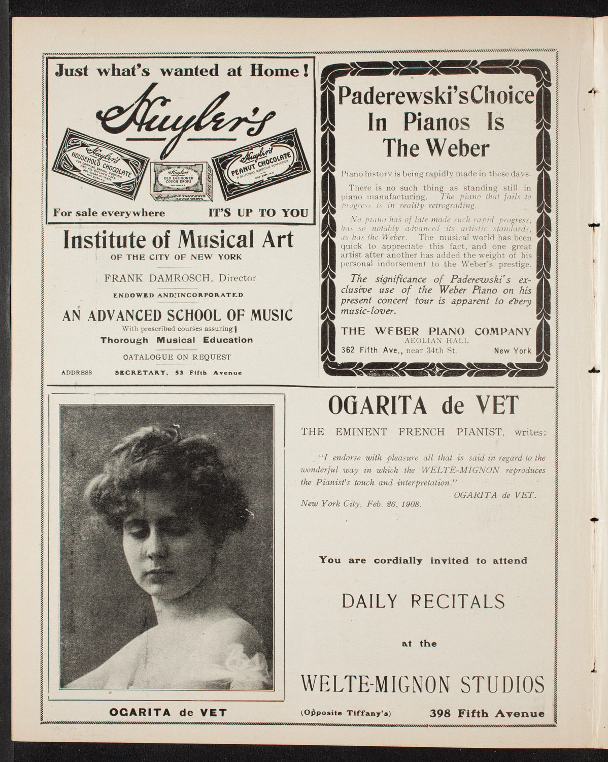 New York Symphony Orchestra: Beethoven Cycle, April 5, 1908, program page 6