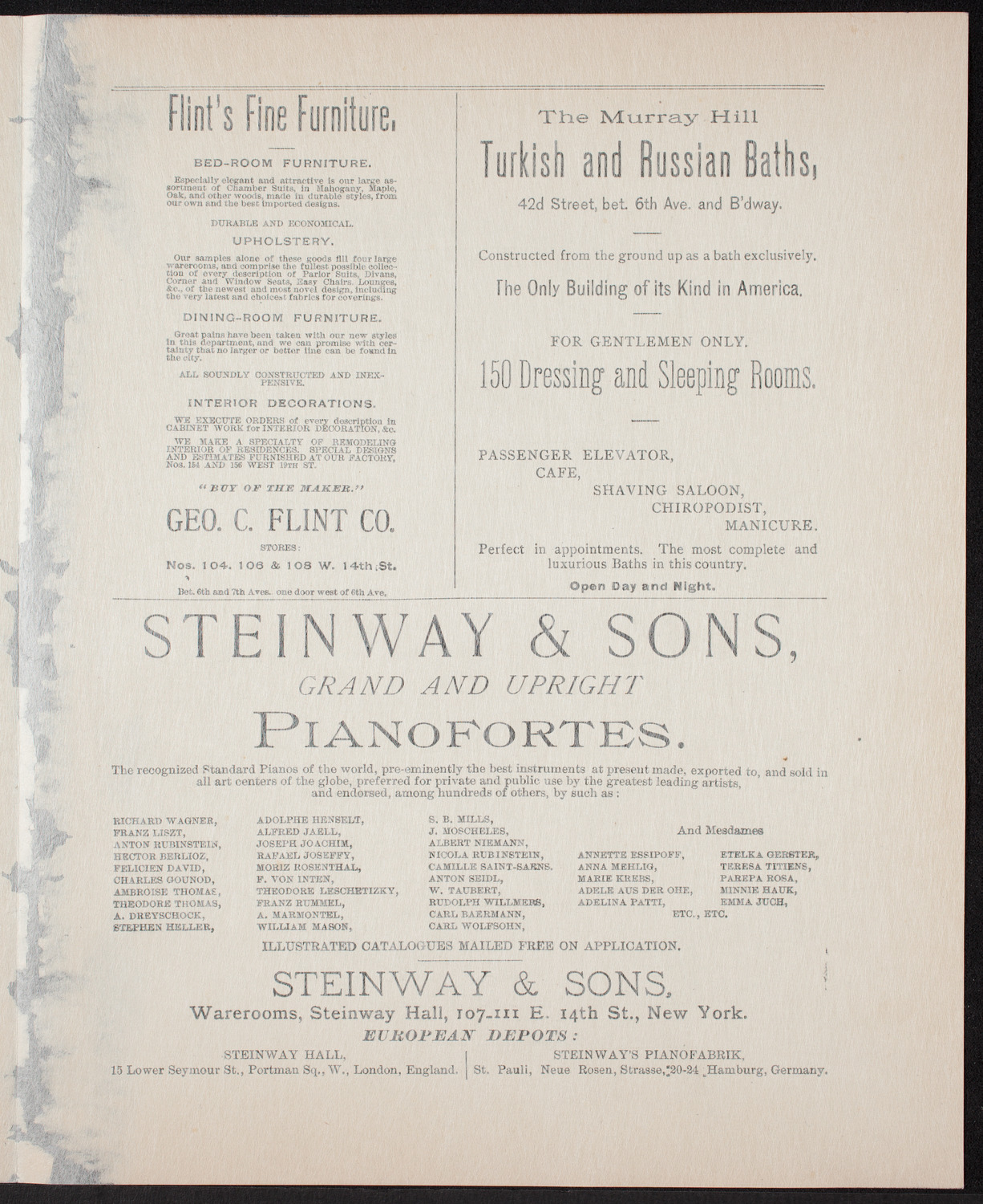 Urania Scientific Theatre, May 29, 1892, program page 3