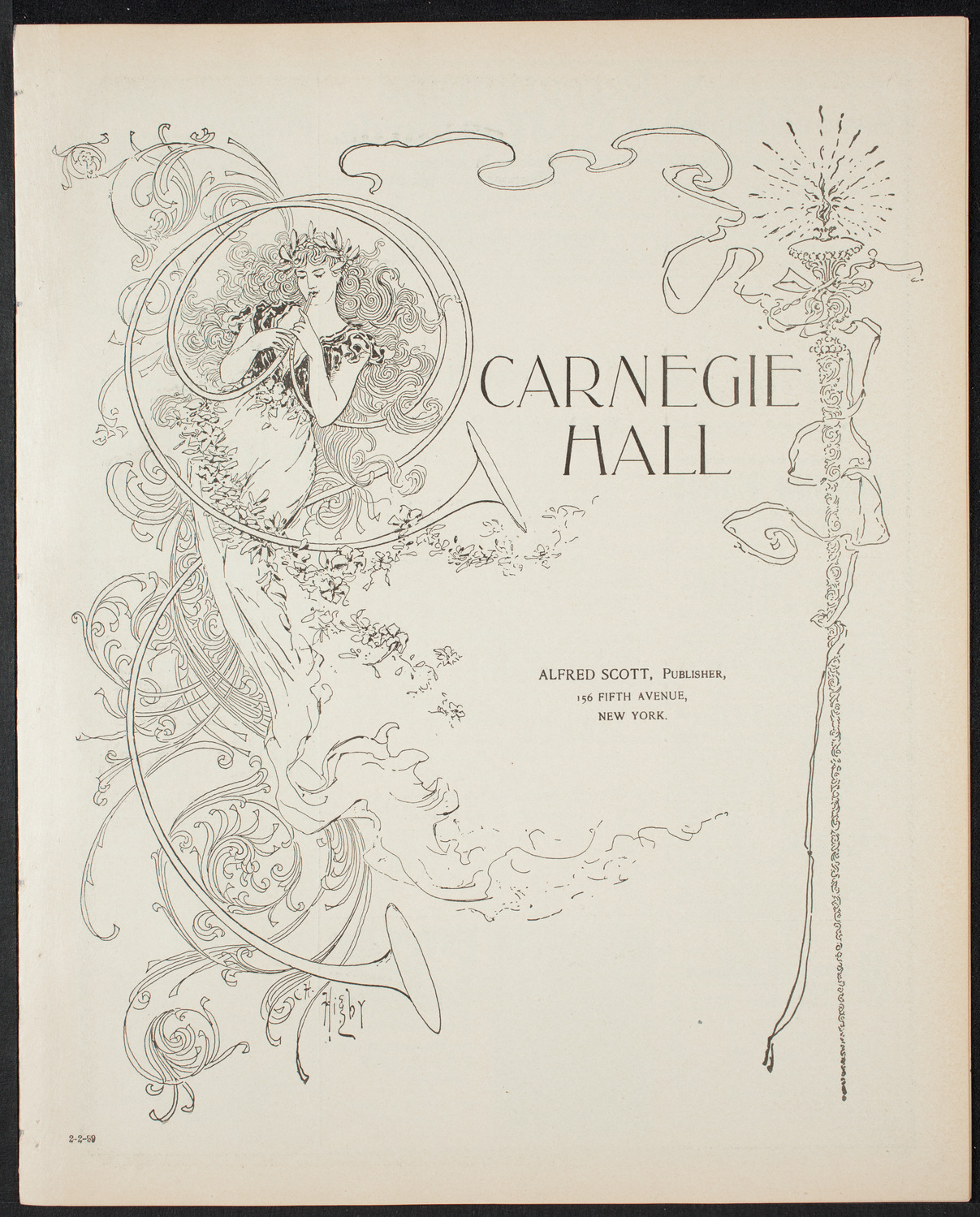 Emil Sauer, Piano, February 2, 1899, program page 1