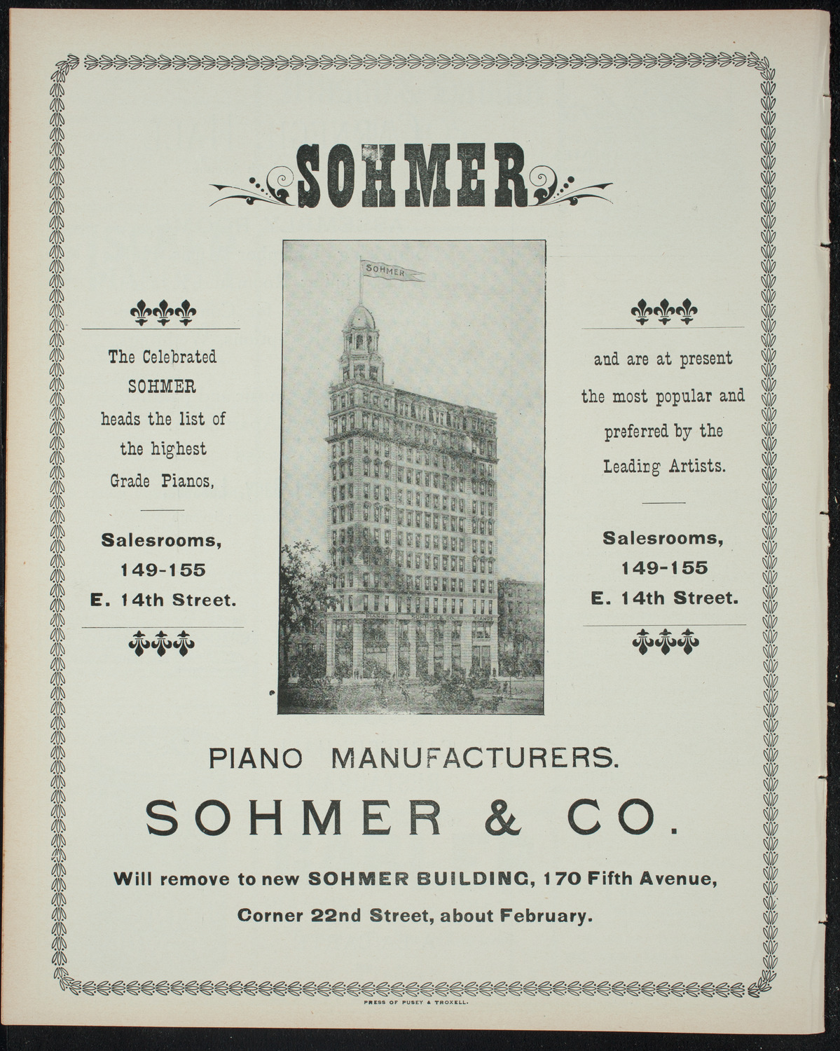 Club "Las Dos Banderas": Benefit for Wounded Cubans, January 22, 1898, program page 8