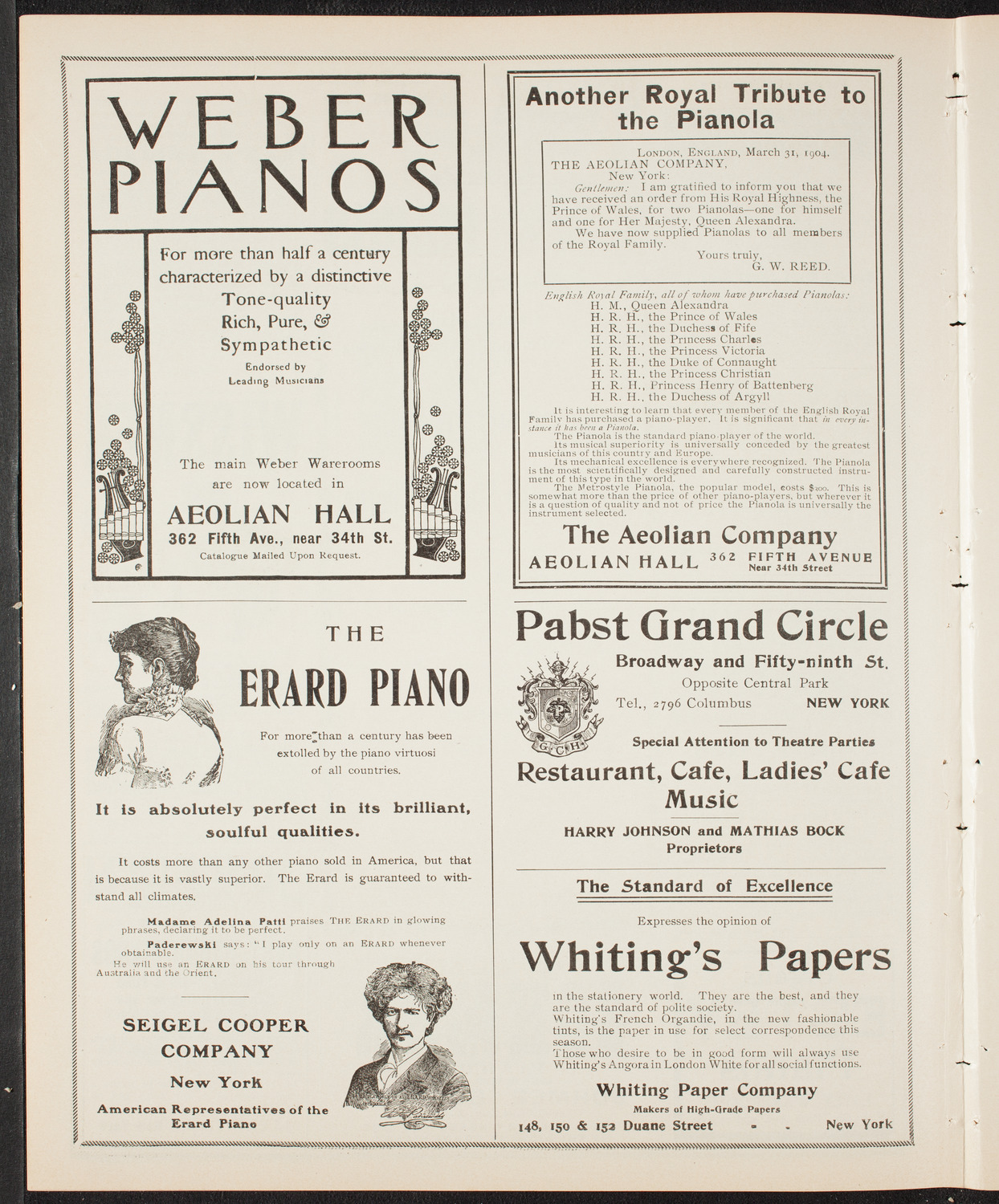 Lund University Swedish Student Chorus, June 19, 1904, program page 6